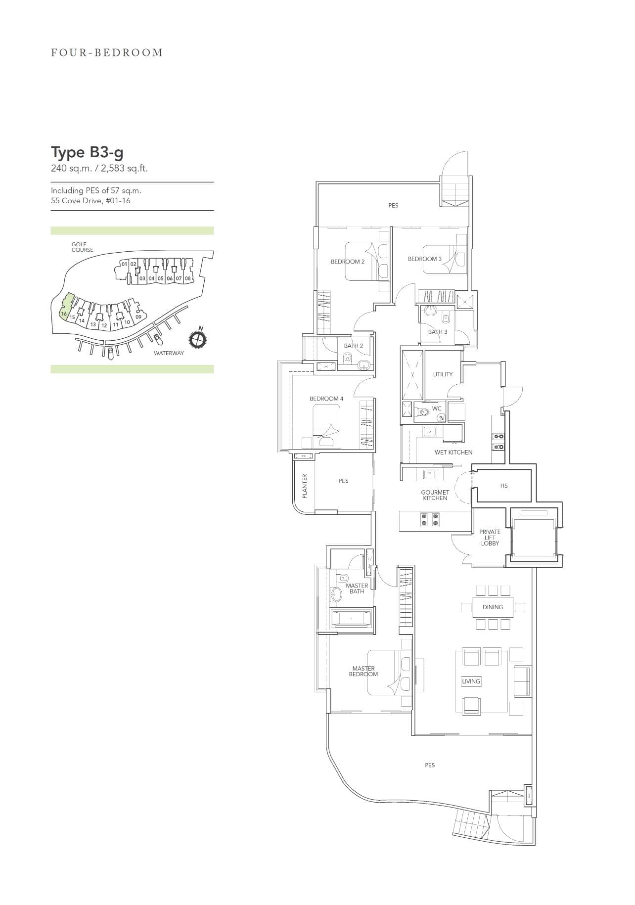Turquoise 4 Bedroom B3-g
