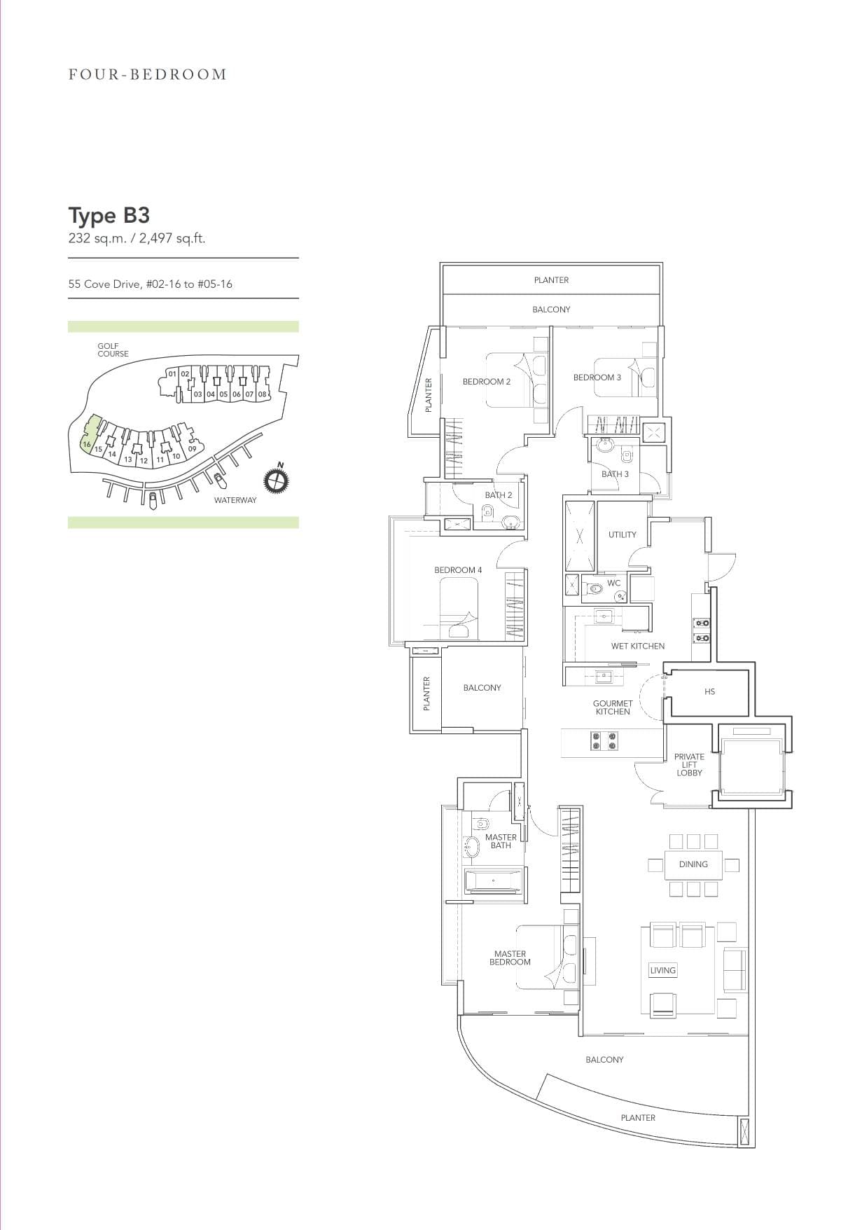 Turquoise 4 Bedroom B3
