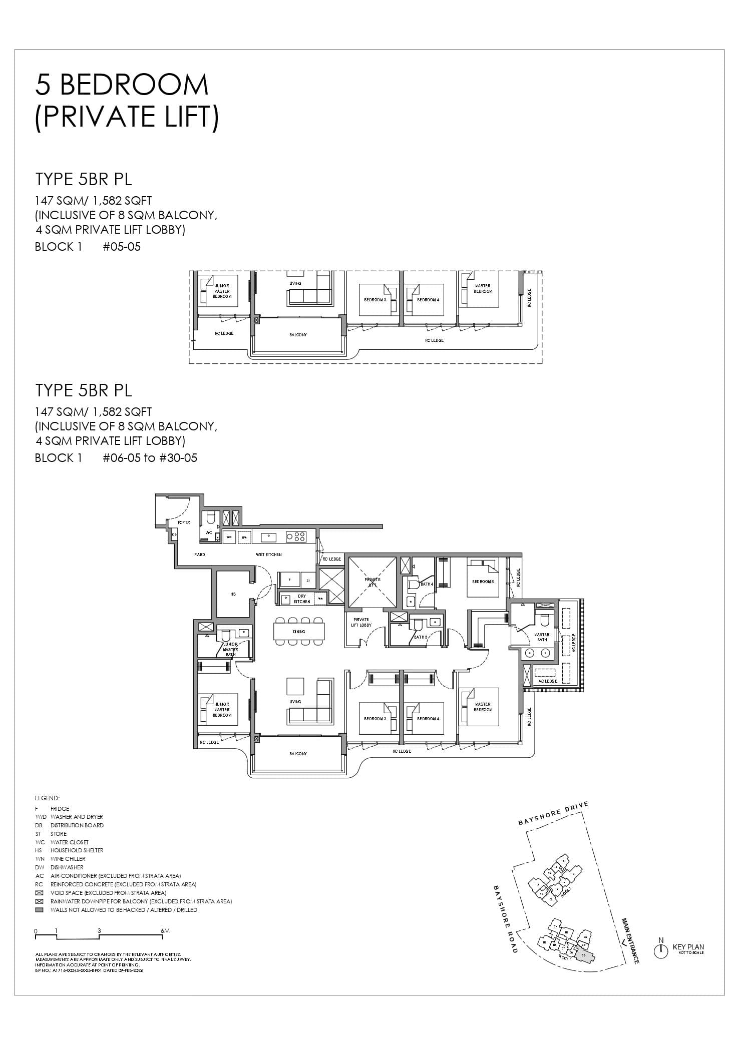 Vela Bay 5 BEDROOM (PRIVATE LIFT) 5BR PL