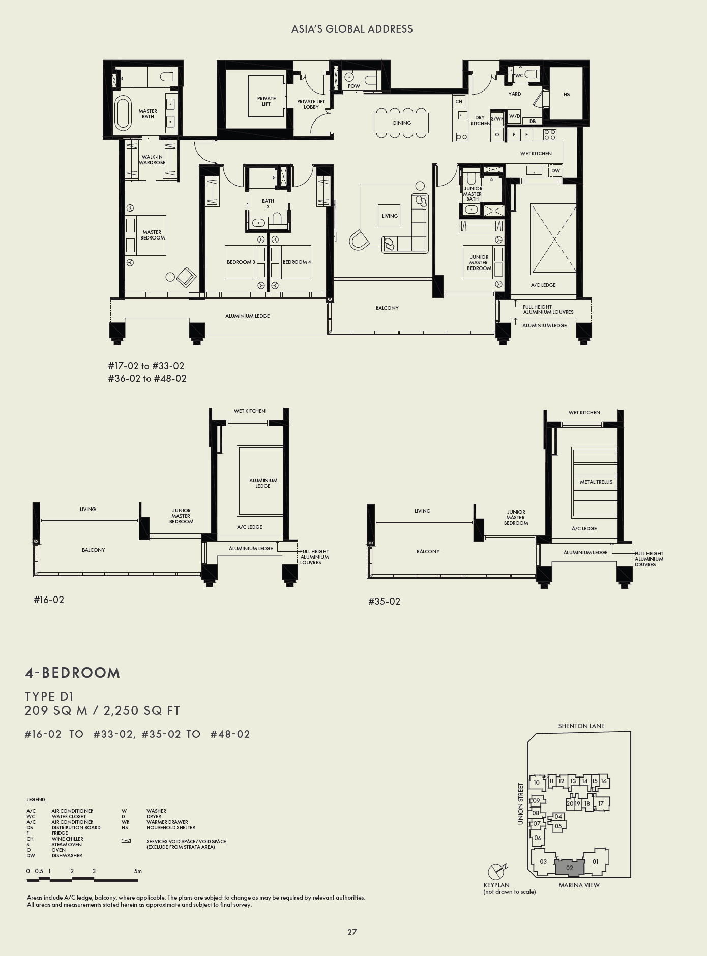 W Residences Marina View - Singapore 4 Bedroom D1