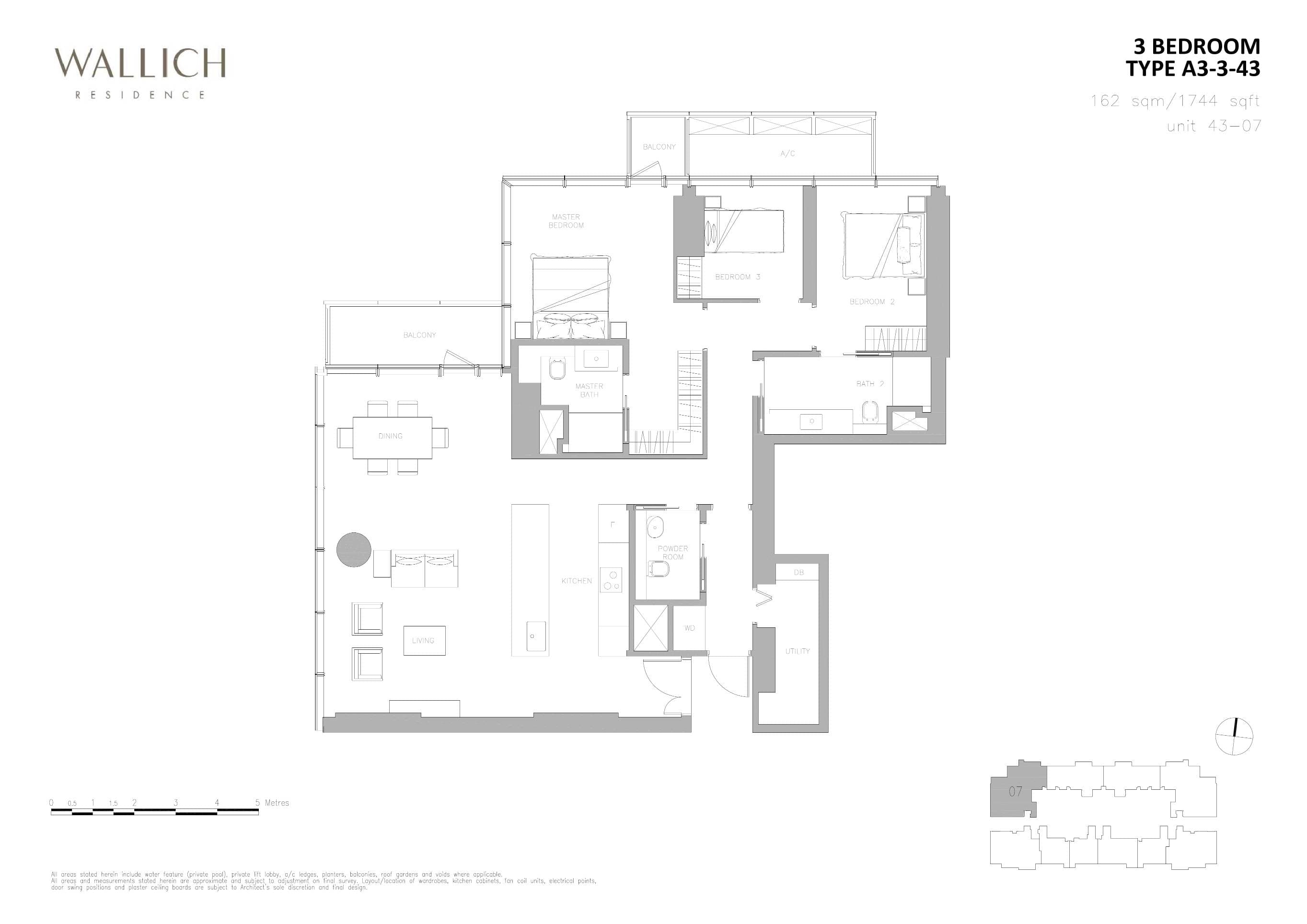 Wallich Residence 华利世家 3 BEDROOM A3-3-43