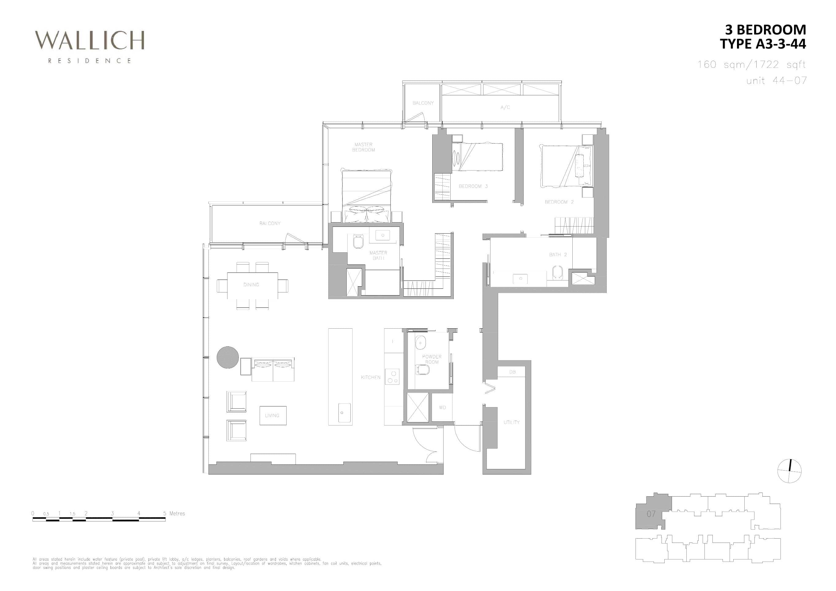 Wallich Residence 华利世家 3 BEDROOM A3-3-44