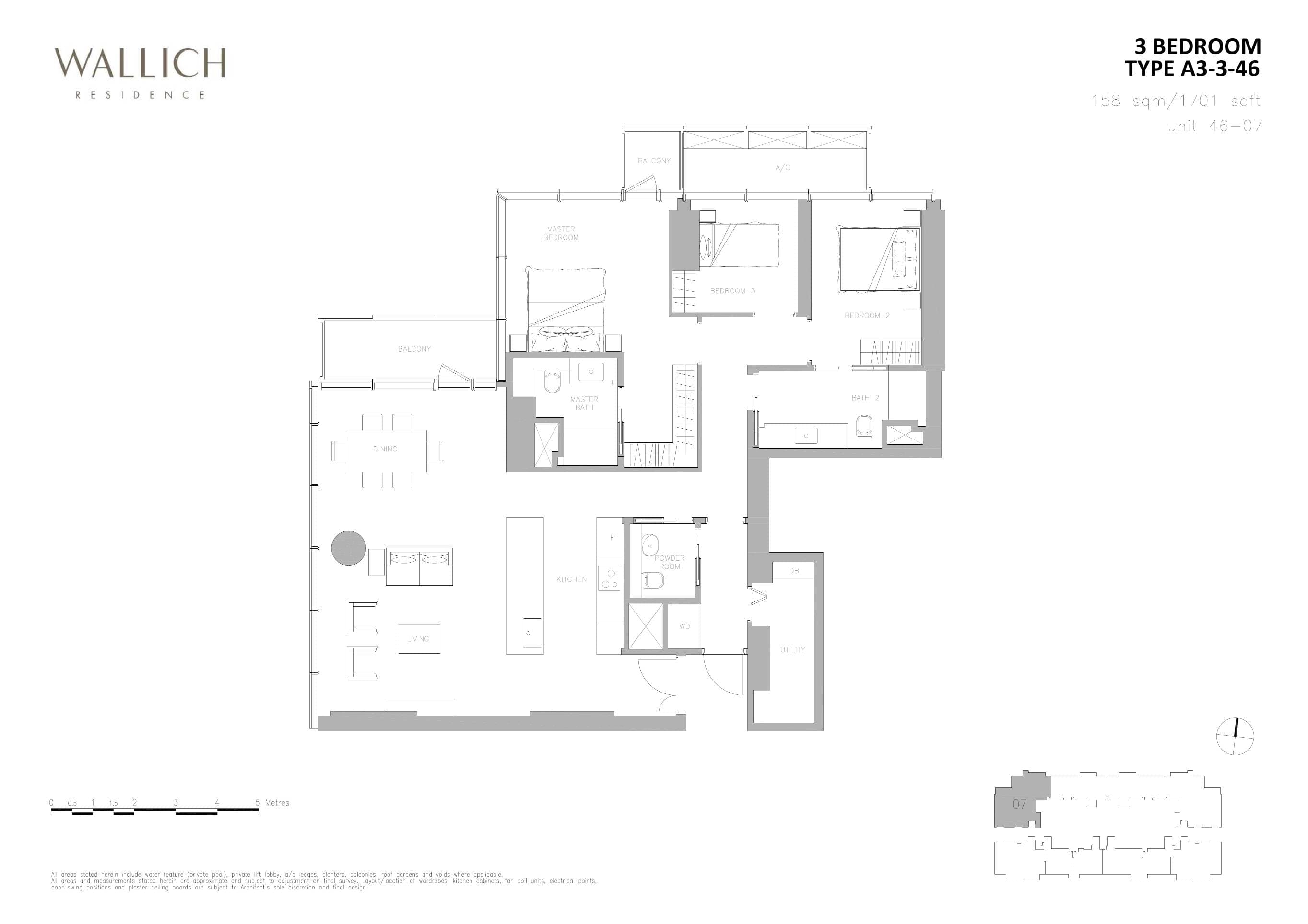 Wallich Residence 华利世家 3 BEDROOM A3-3-46