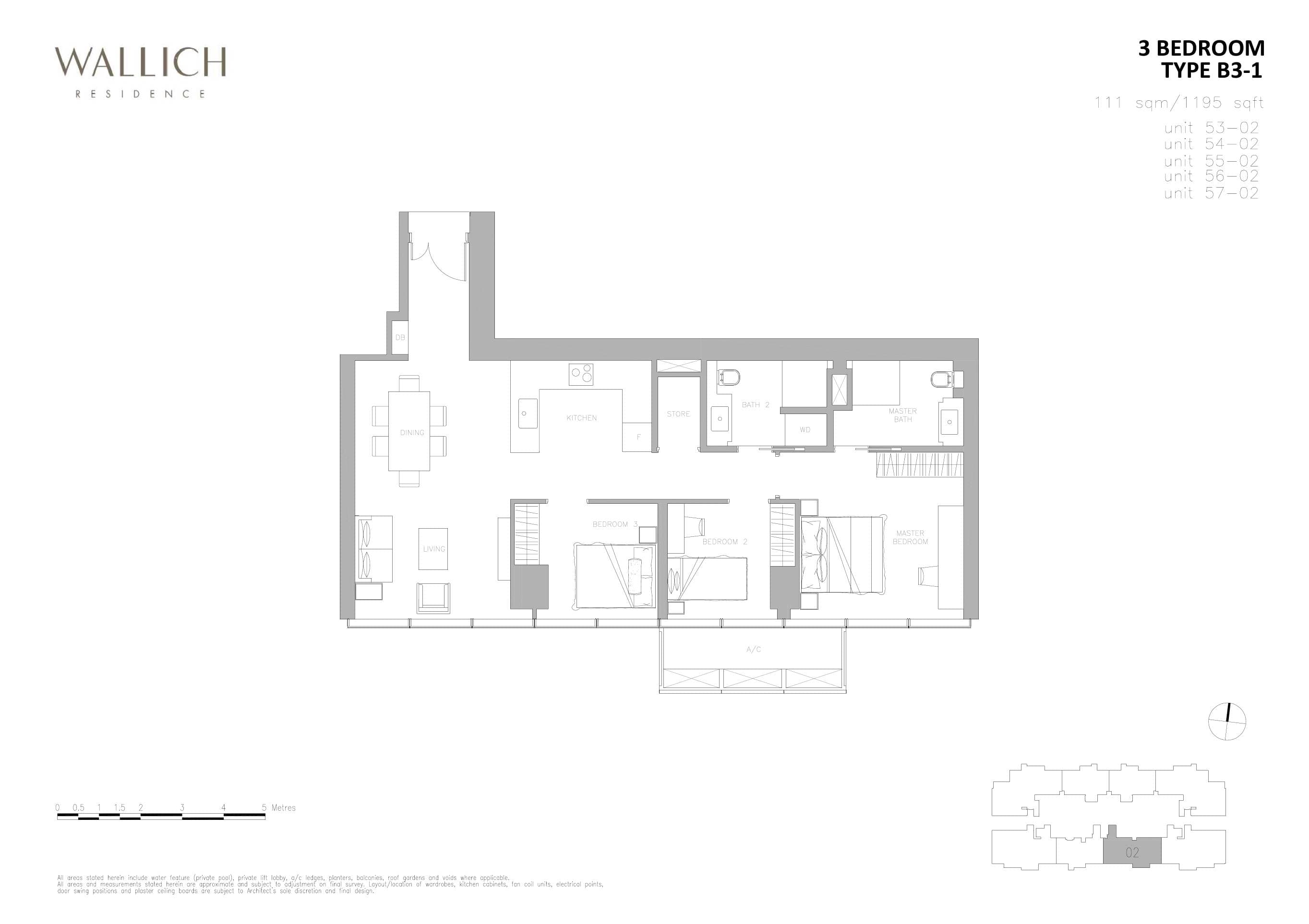 Wallich Residence 华利世家 3 BEDROOM B3-1