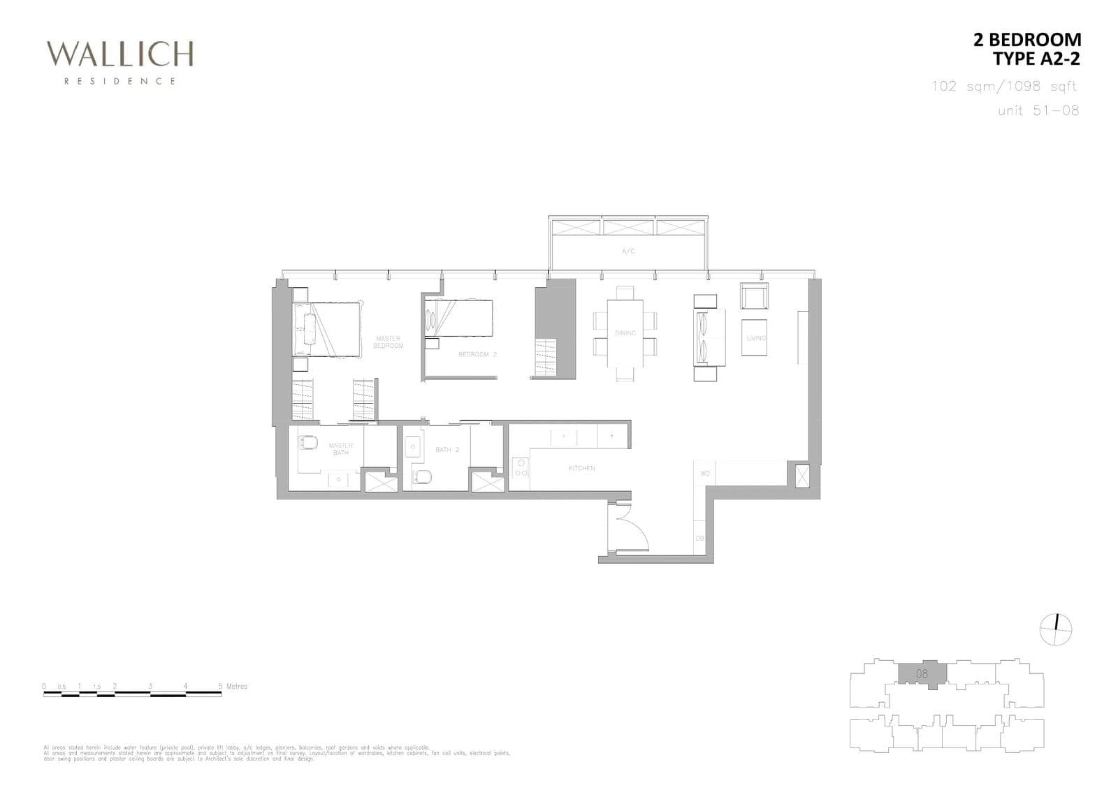Wallich Residence 2 BEDROOM A2-2