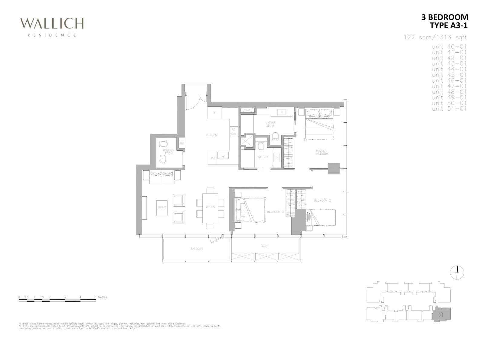 Wallich Residence 3 BEDROOM A3-1