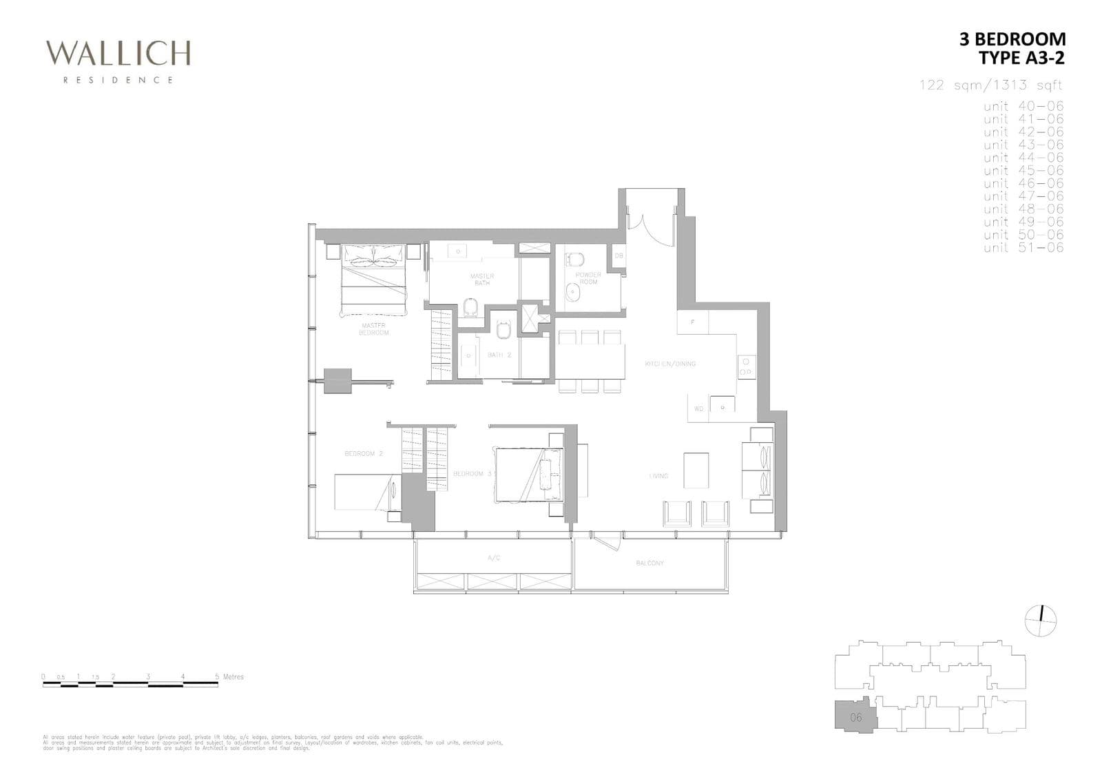 Wallich Residence 3 BEDROOM A3-2