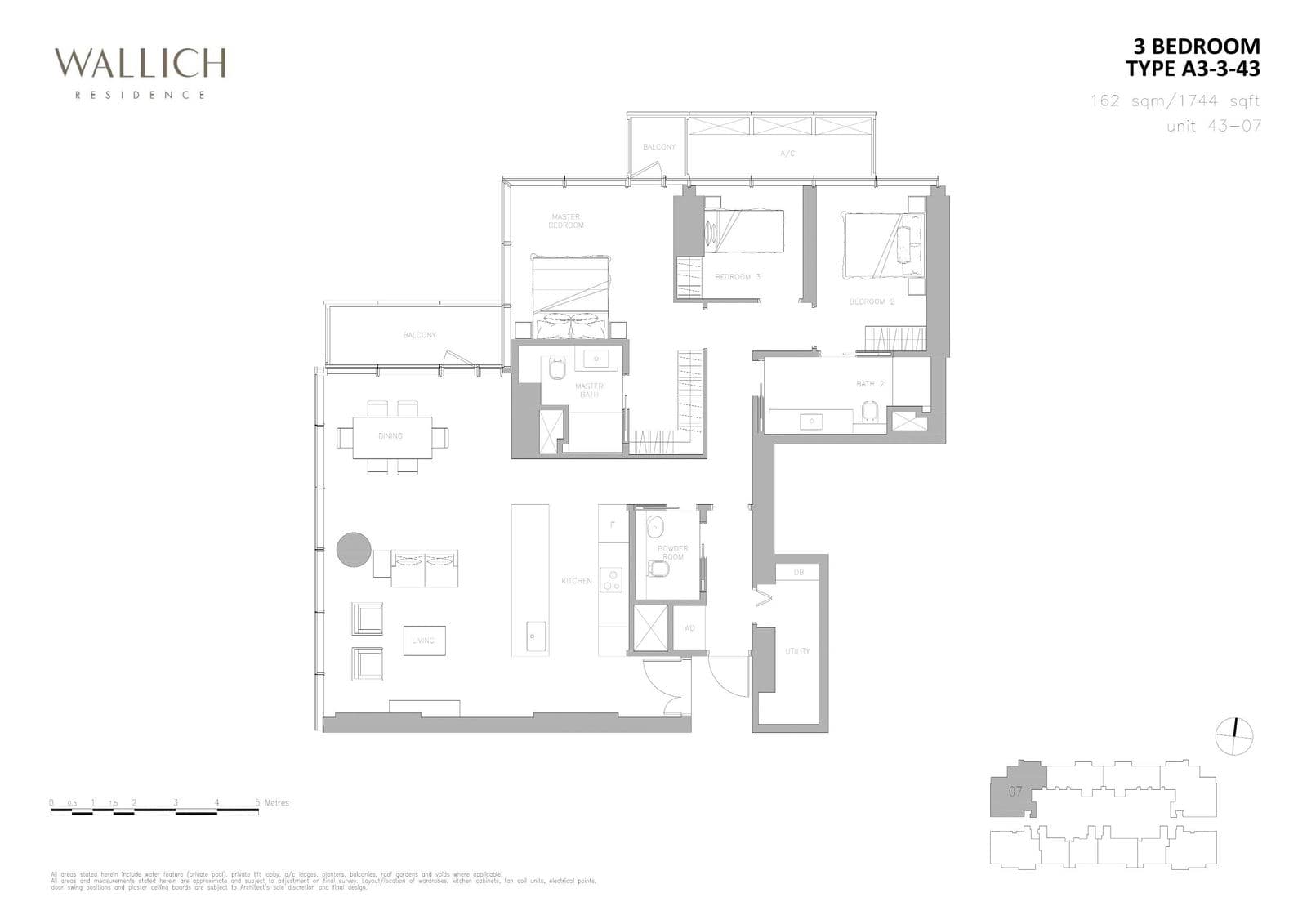 Wallich Residence 3 BEDROOM A3-3-43