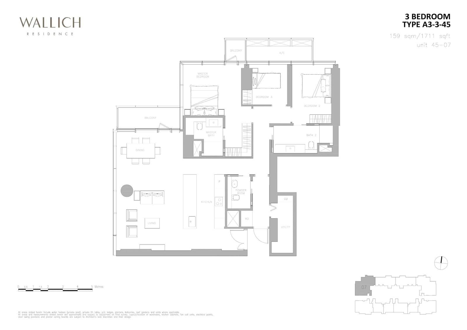 Wallich Residence 3 BEDROOM A3-3-45