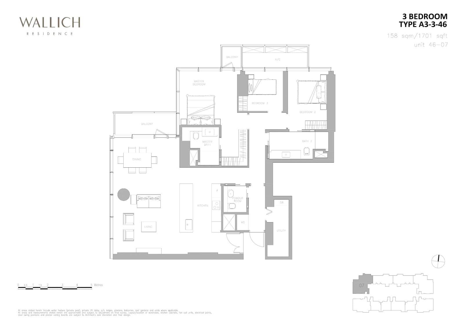 Wallich Residence 3 BEDROOM A3-3-46