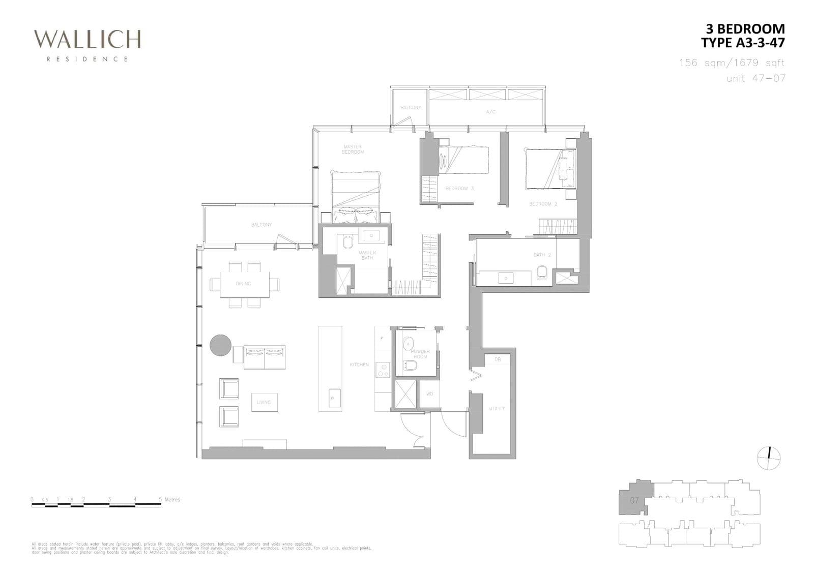 Wallich Residence 3 BEDROOM A3-3-47