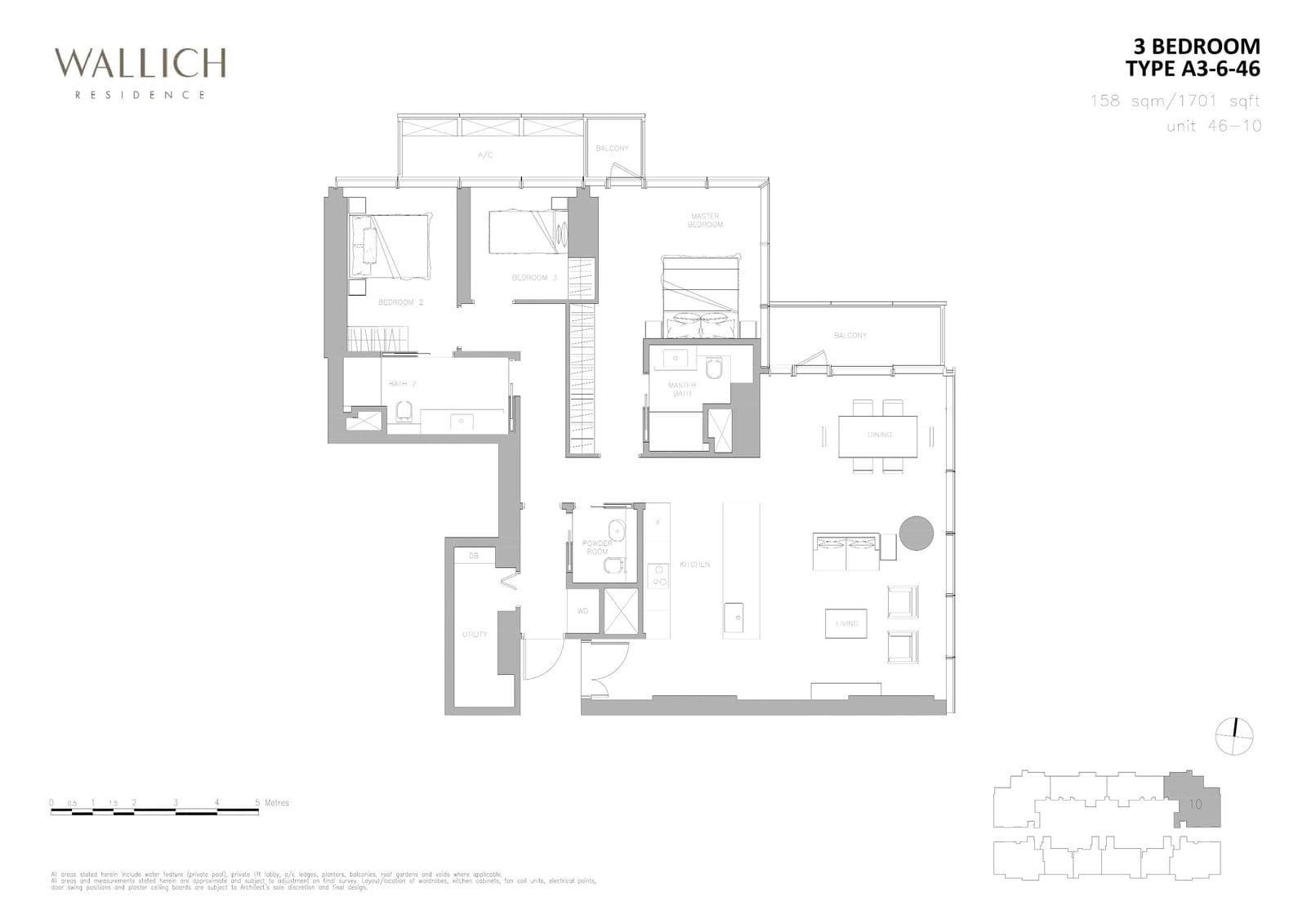 Wallich Residence 3 BEDROOM A3-6-46