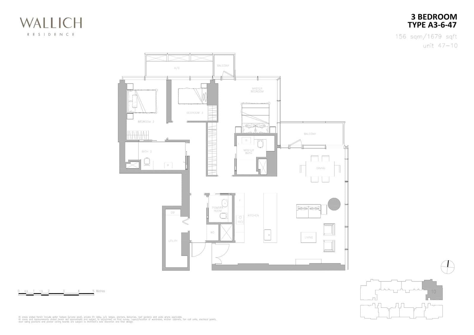 Wallich Residence 3 BEDROOM A3-6-47