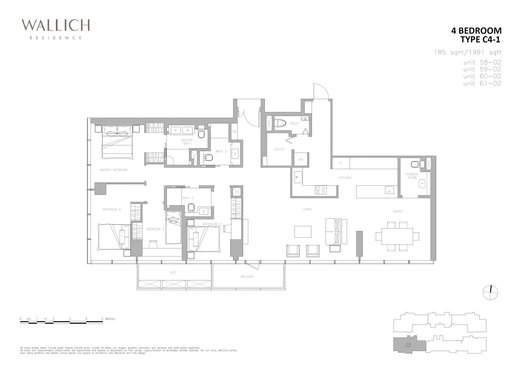 Wallich Residence 4 BEDROOM C4-1