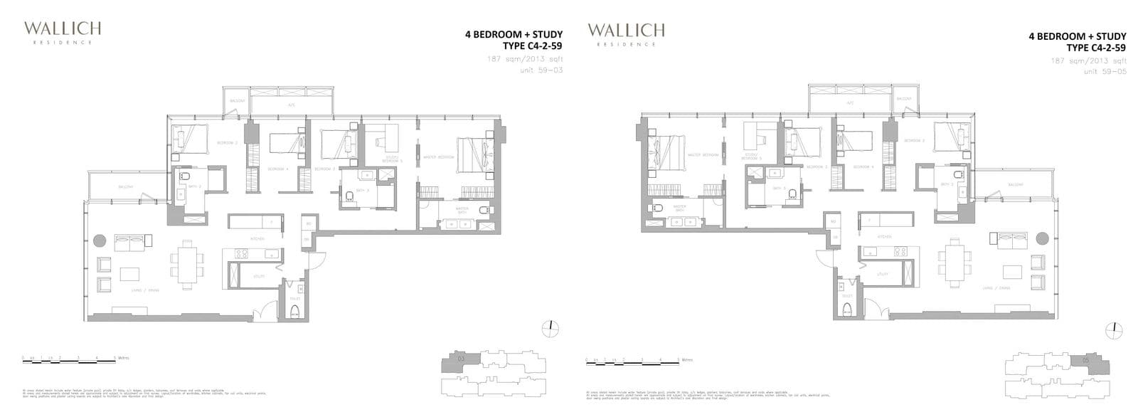 Wallich Residence 4 BEDROOM + STUDY C4-2-59