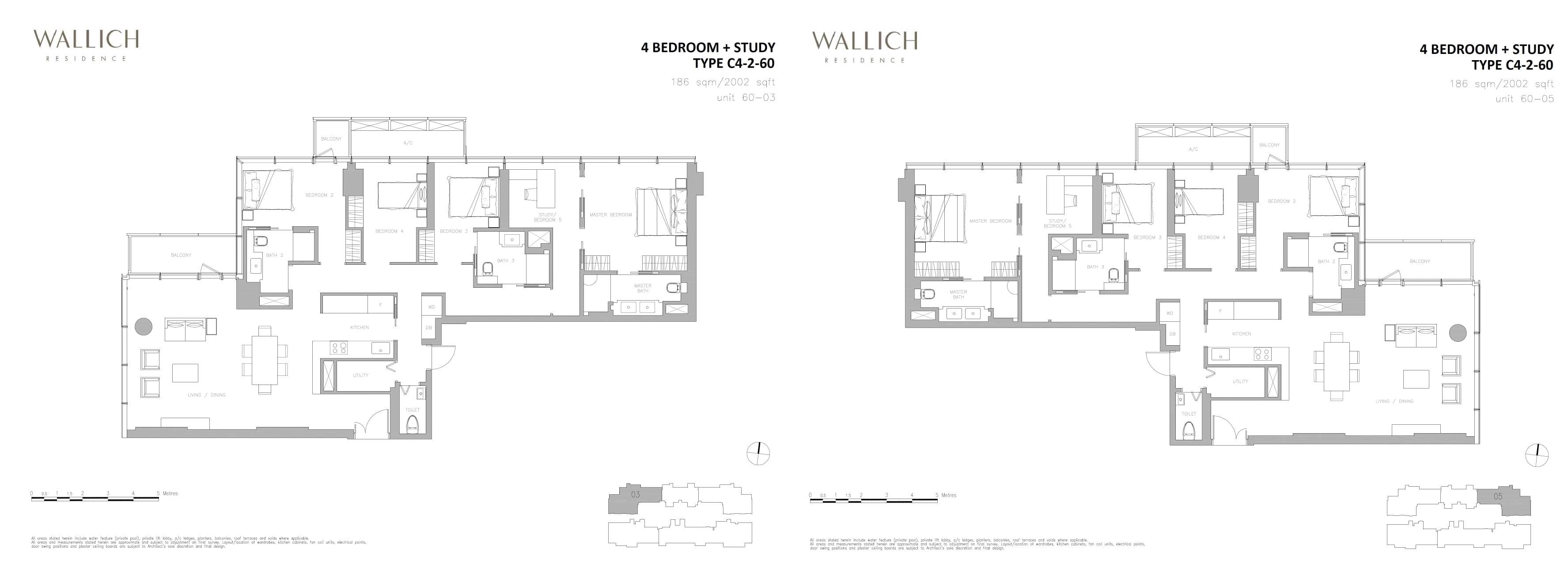 Wallich Residence 4 BEDROOM + STUDY C4-2-60
