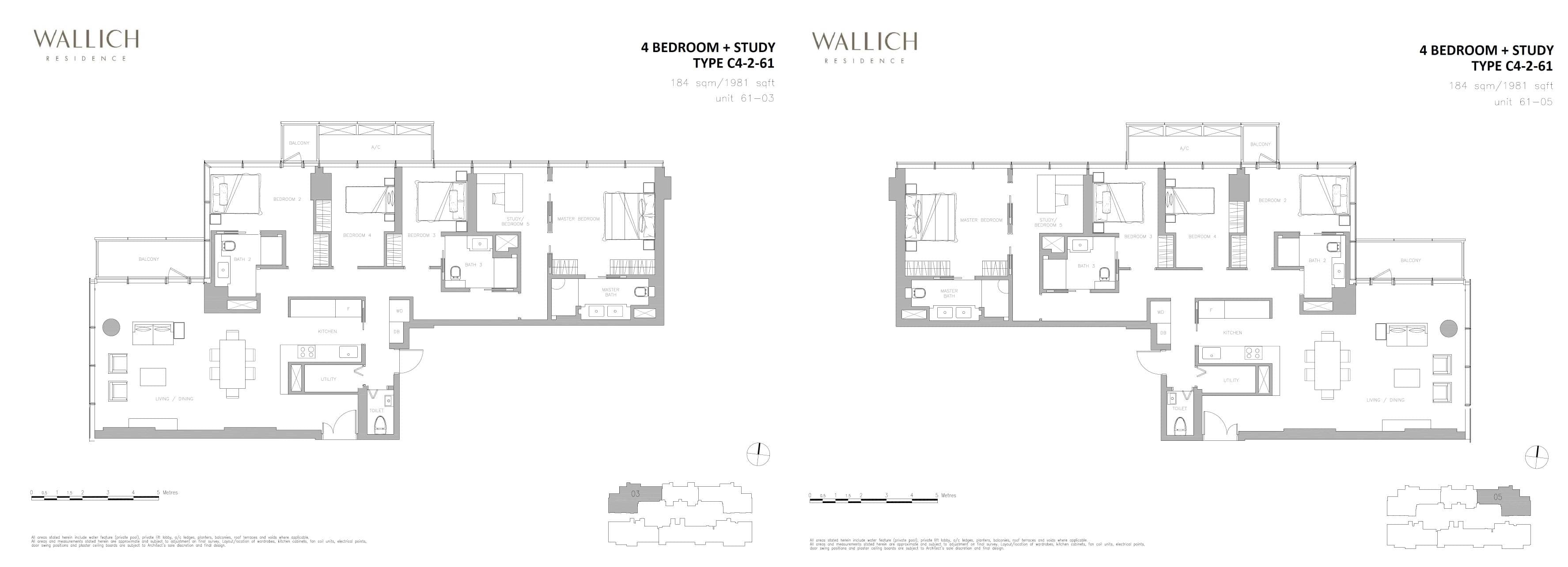 Wallich Residence 4 BEDROOM + STUDY C4-2-61