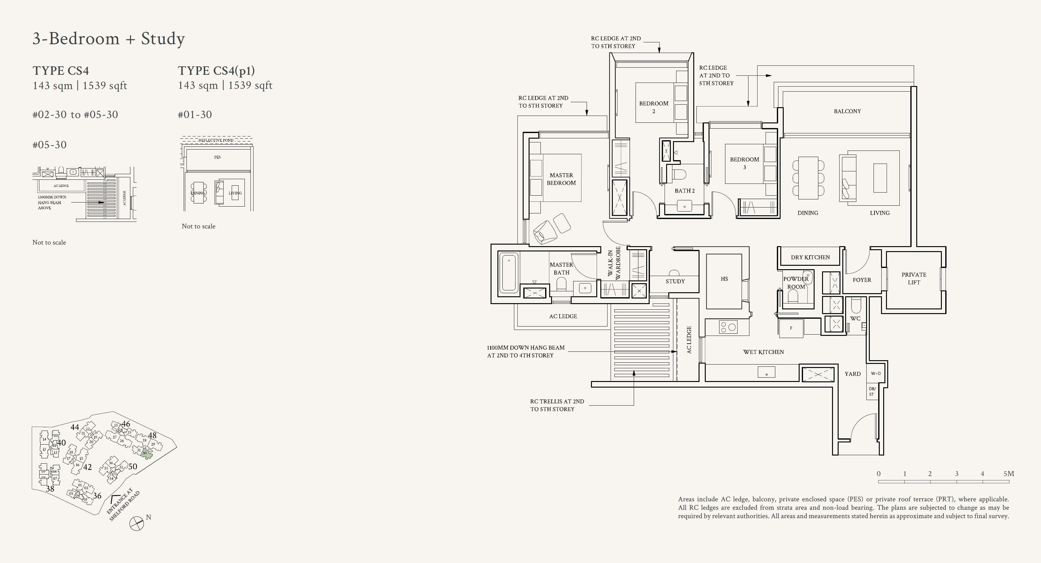 Watten House 华登嘉苑 3 Bedroom + Study CS4(p1)