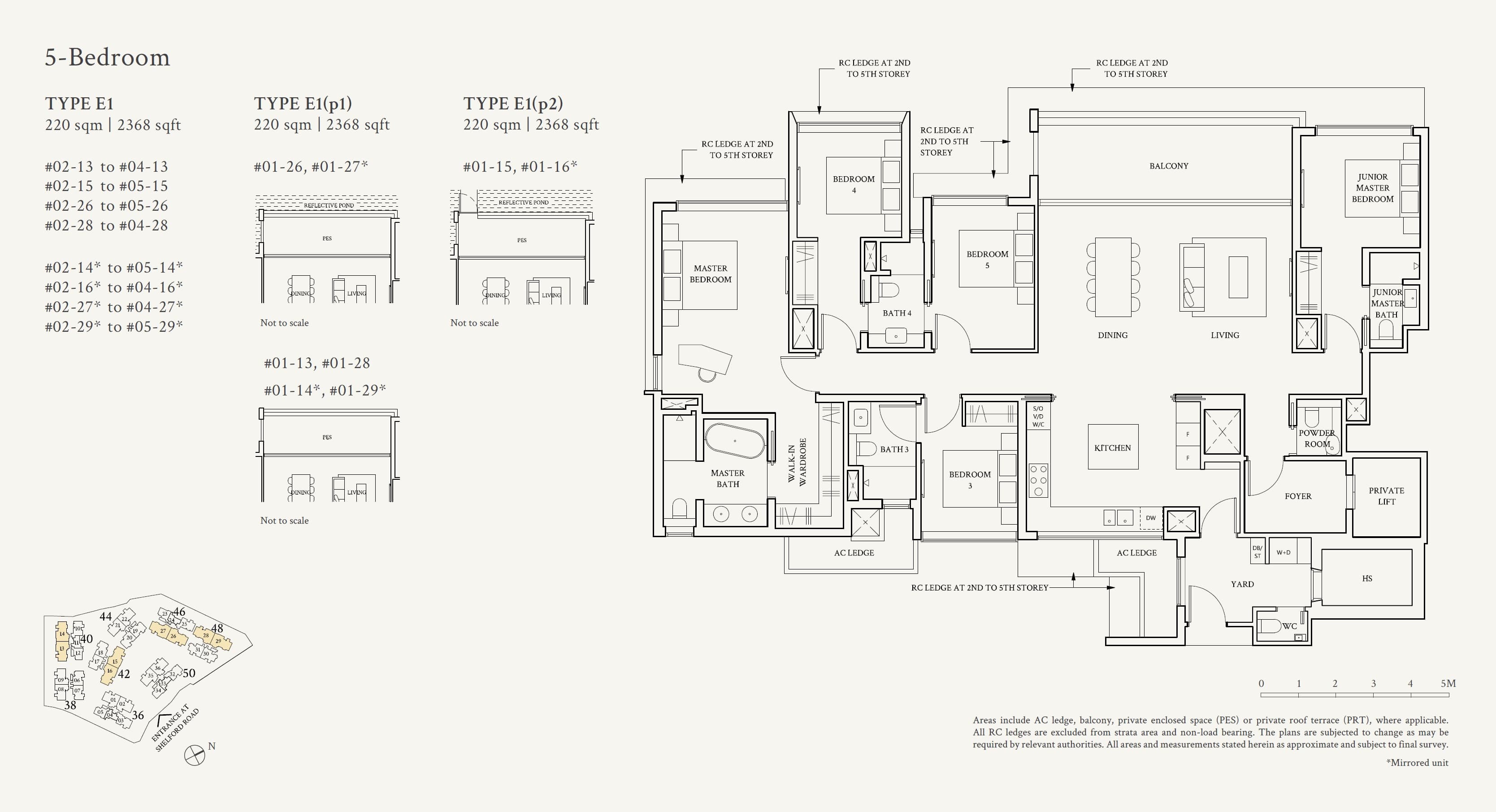 Watten House 华登嘉苑 5 Bedroom E1