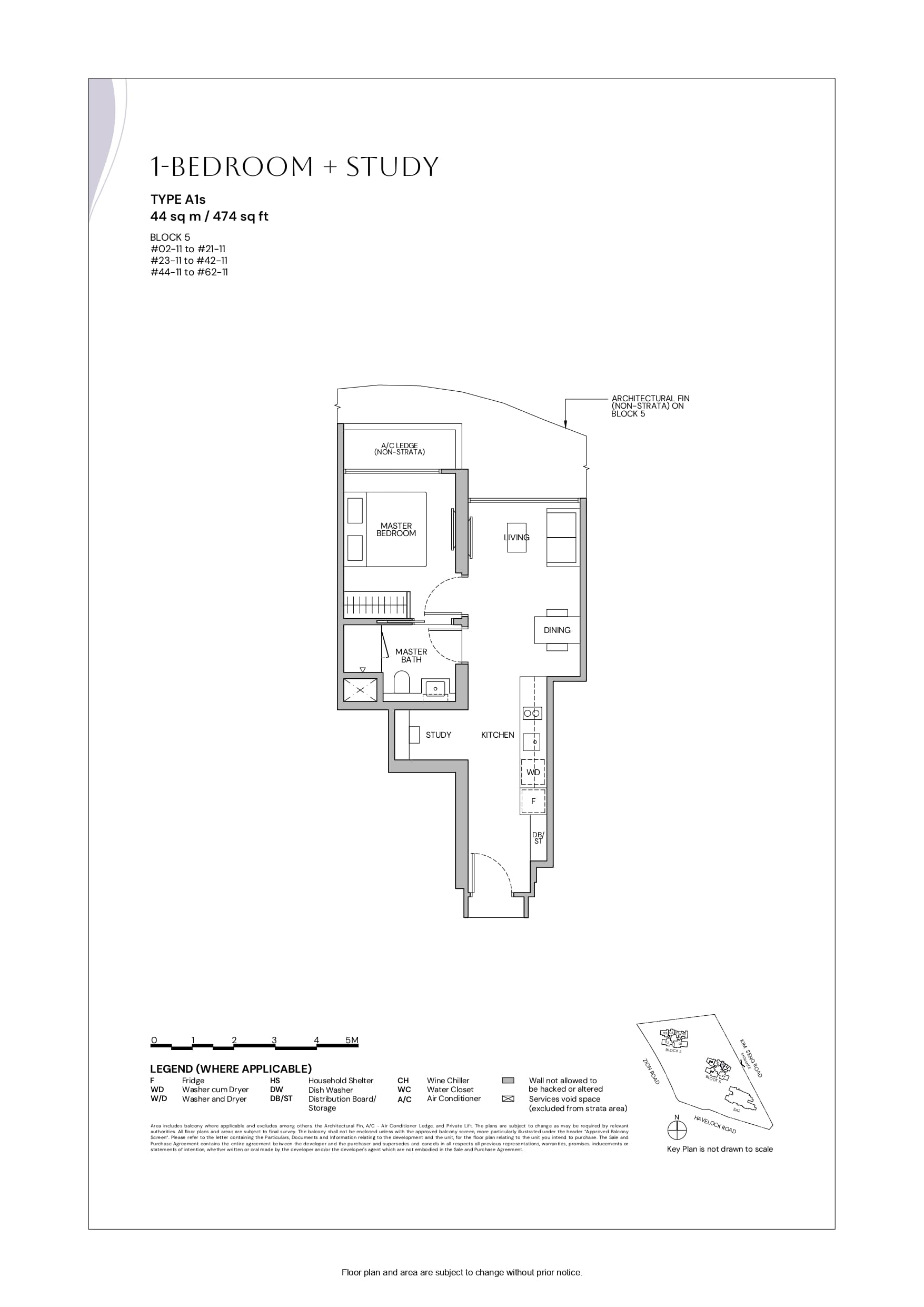 Zyon Grand 卓悦峰 1 Bedroom + Study A1s