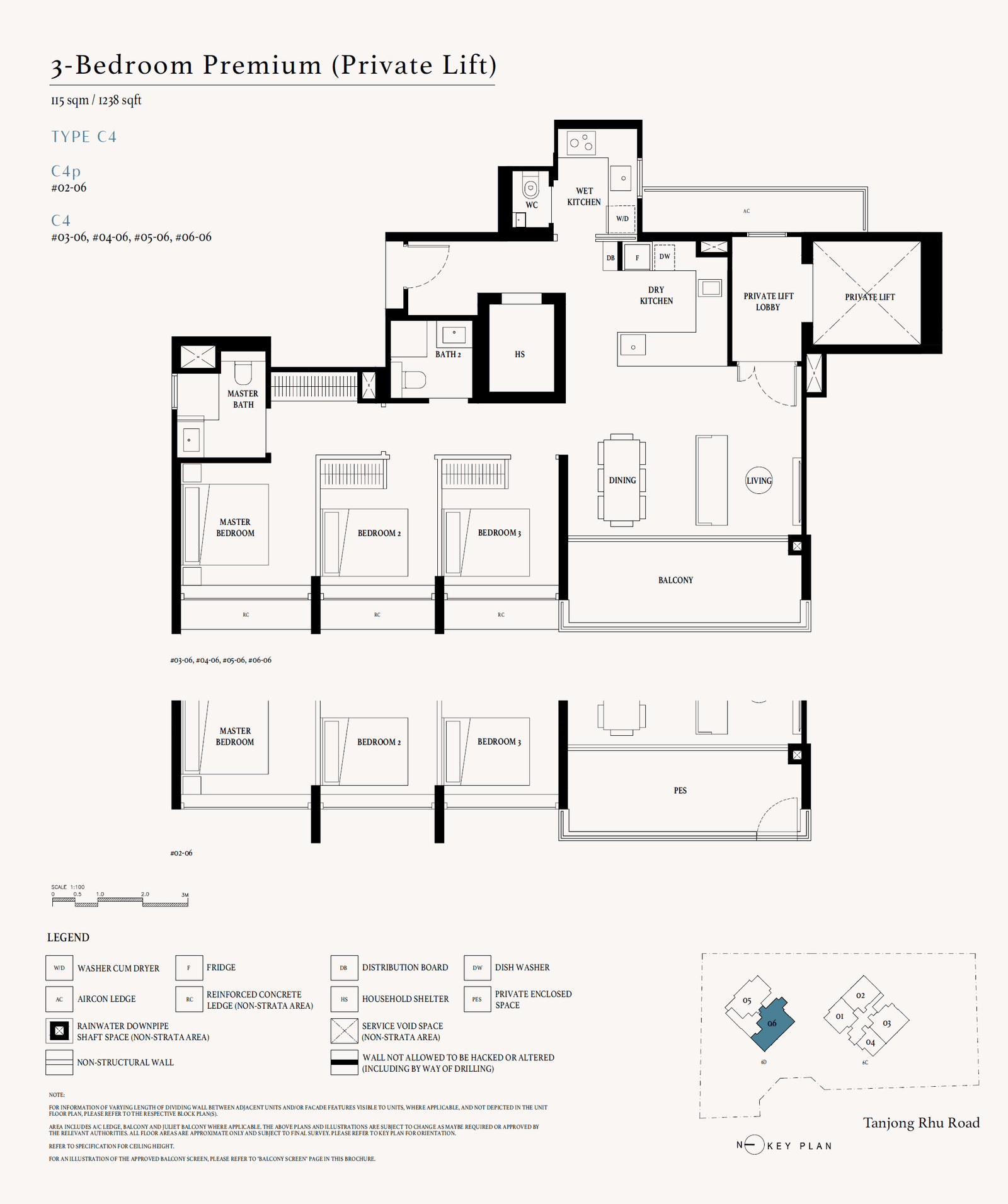 Arina East Residences 雅丽轩 3 Bedroom Premium (Private Lift) C4p