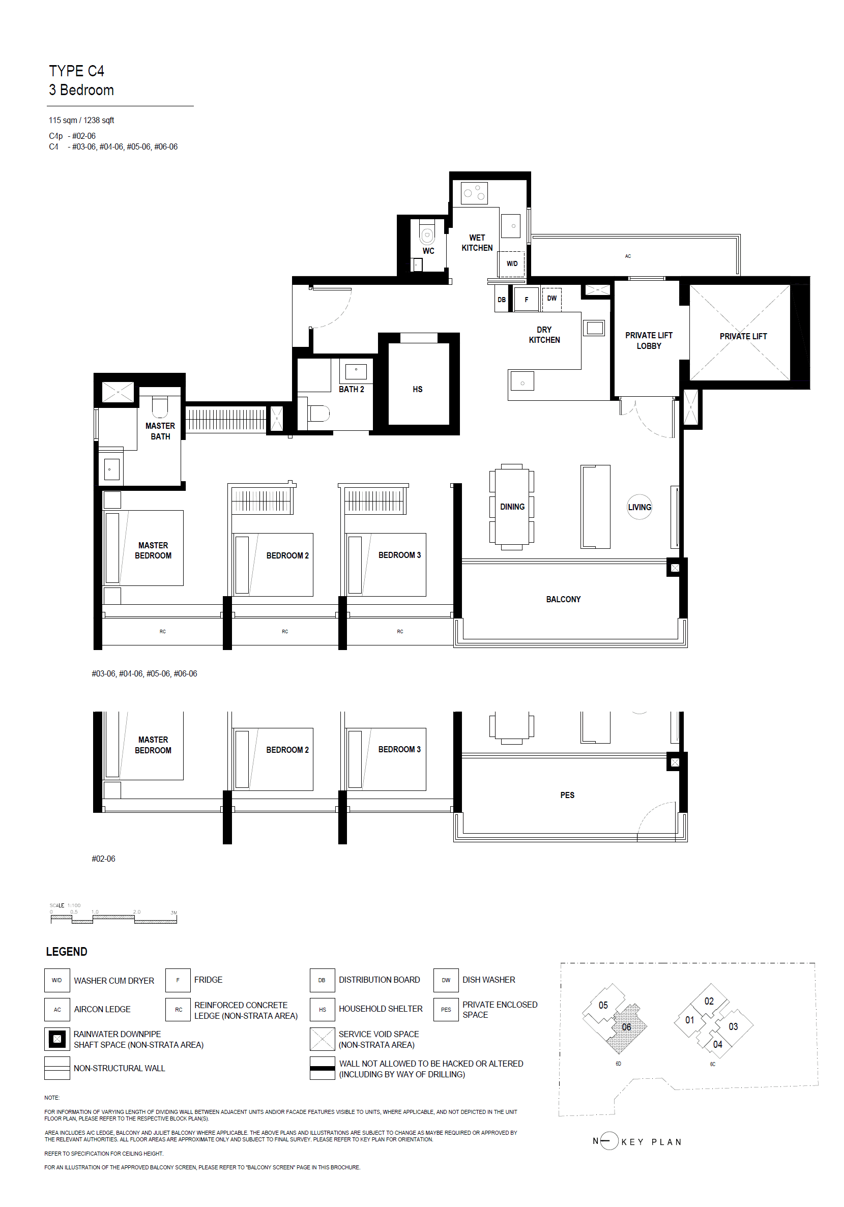 Arina East Residences 雅丽轩 3 Bedroom Premium (Private Lift) C4(p)