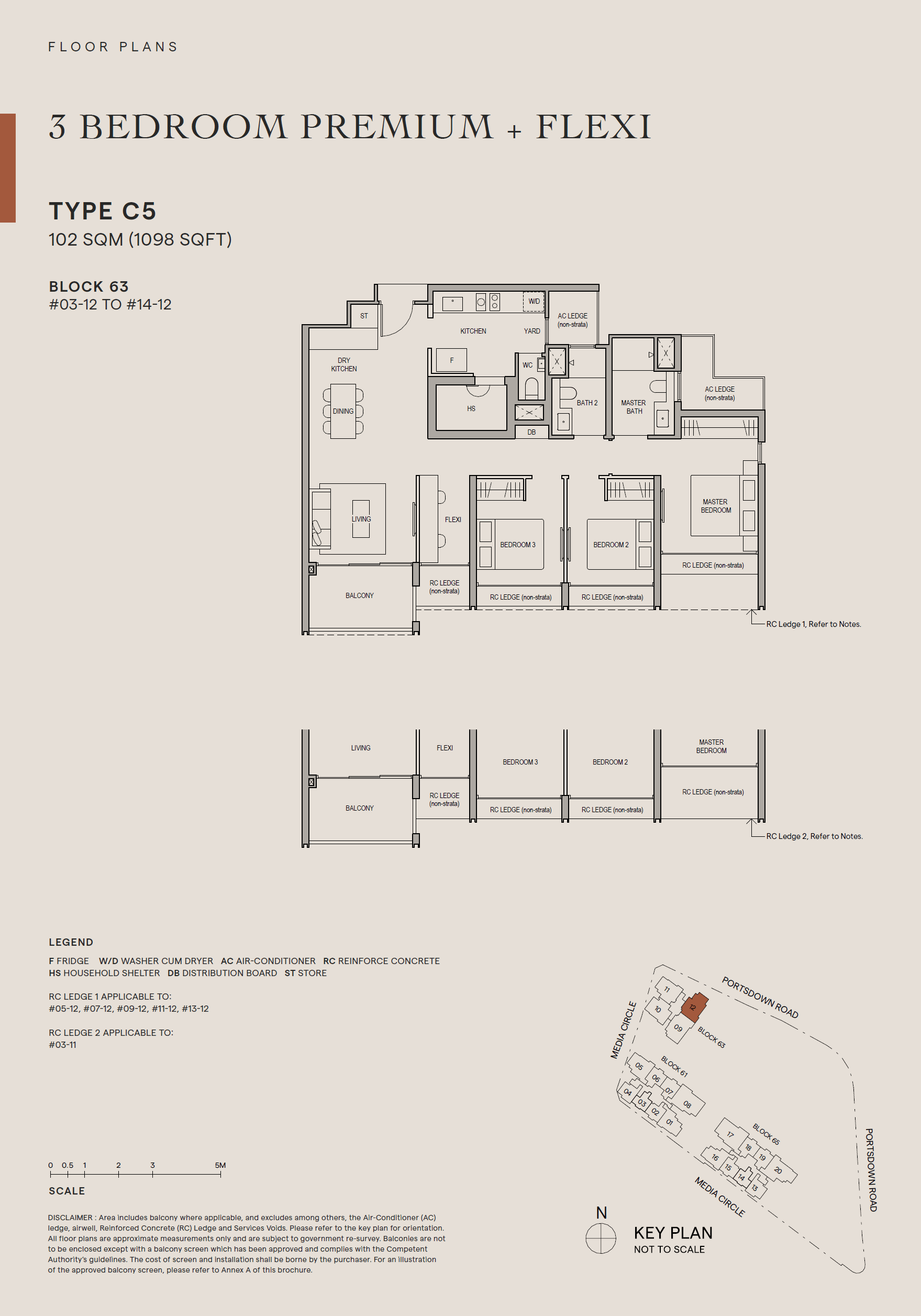 Bloomsbury Residences 3 Bedroom Premium + Flexi C5