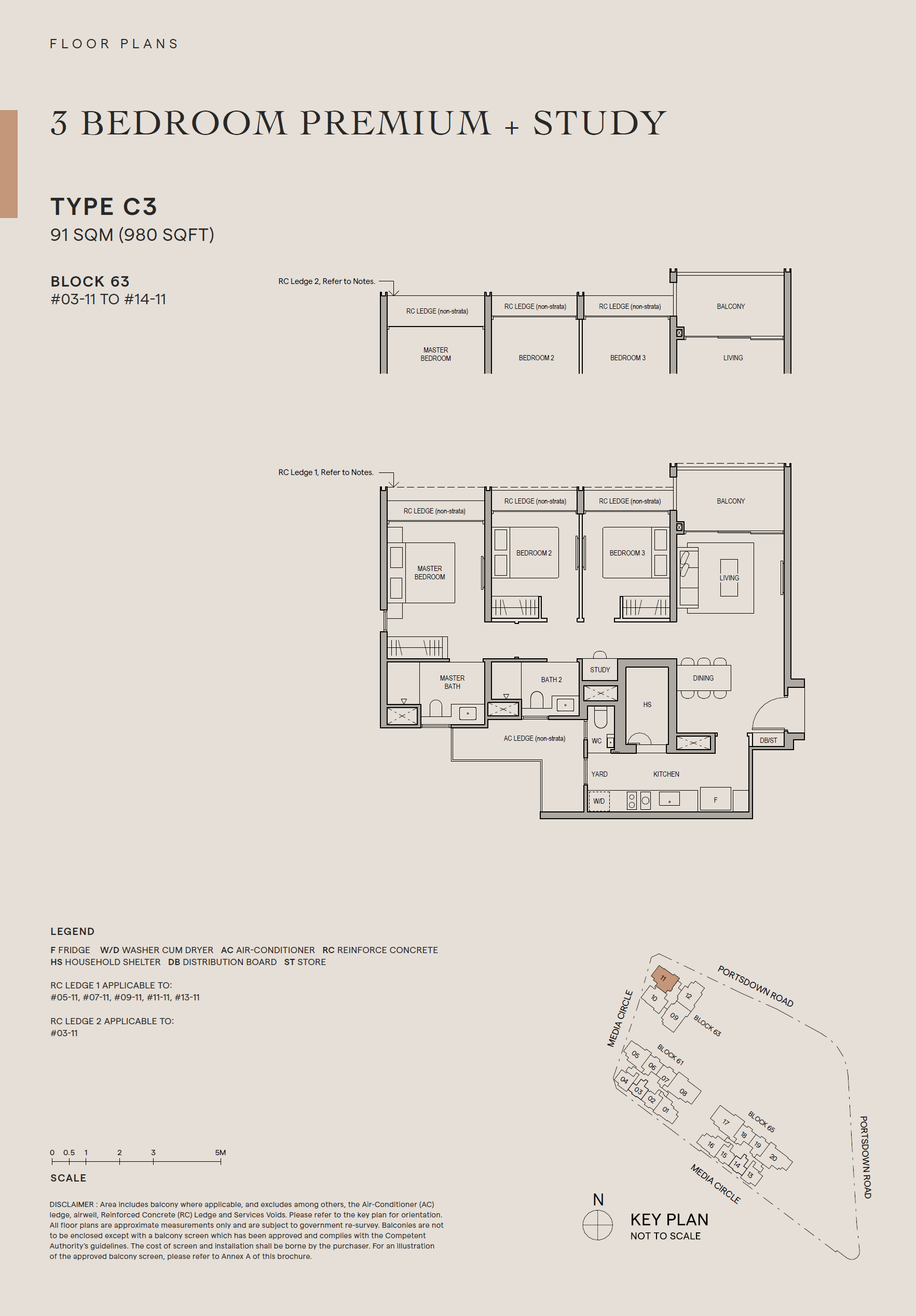 Bloomsbury Residences 3 Bedroom Premium + Study C3