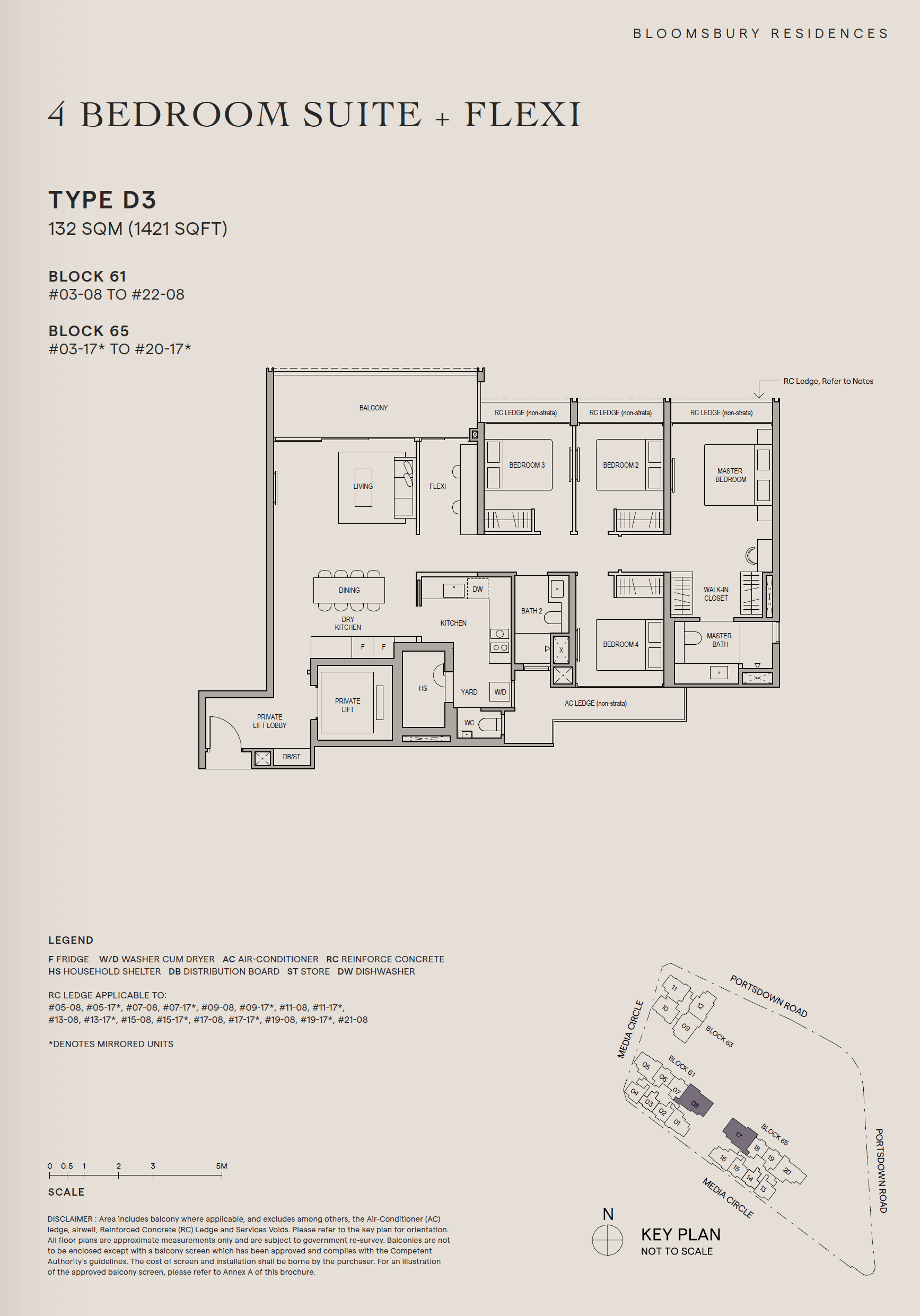 Bloomsbury Residences 4 Bedroom Suite + Flexi D3