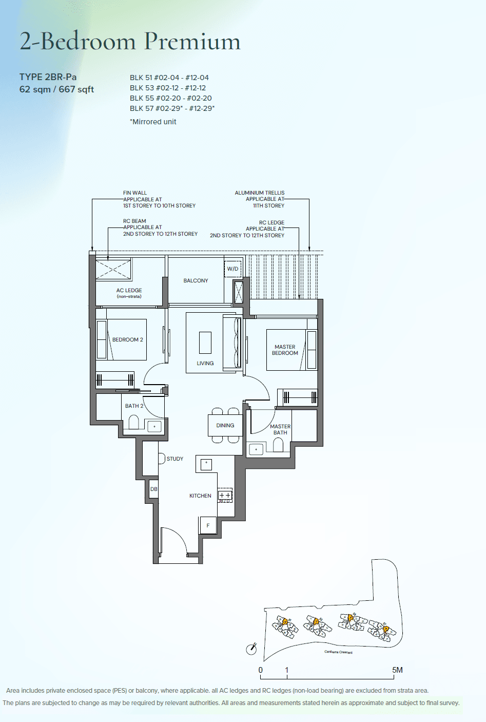 Canberra Crescent Residences 2 Bedroom Premium 2BR-Pa