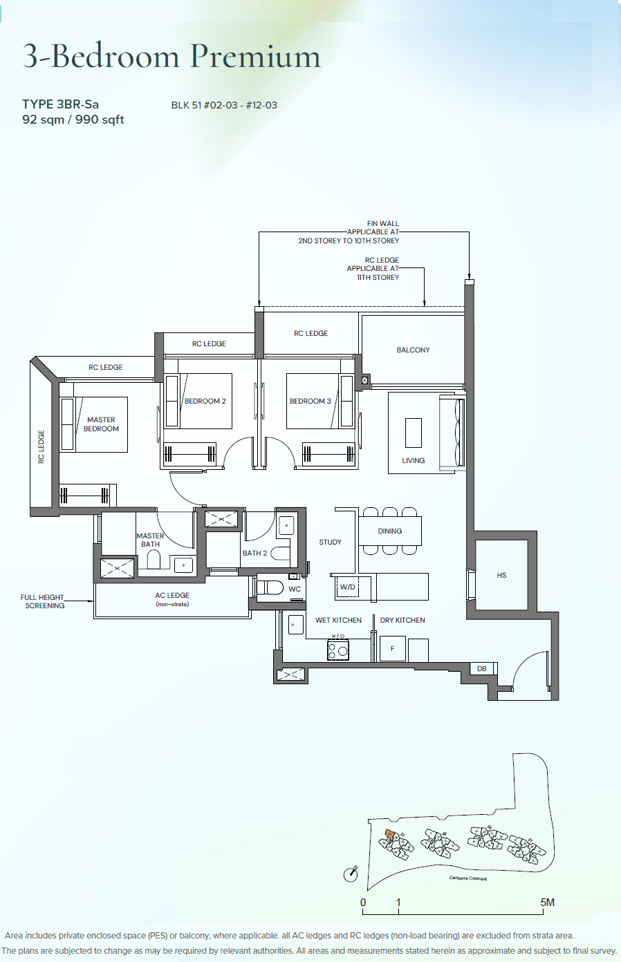 Canberra Crescent Residences 3 Bedroom Premium 3BR-Sa