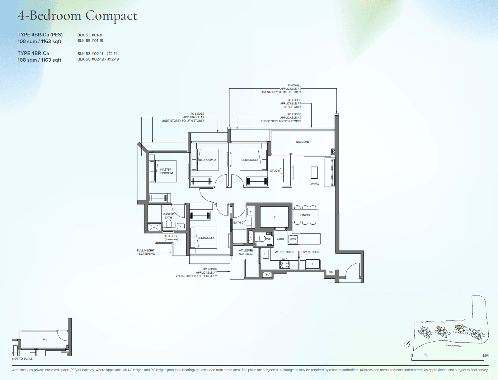 Canberra Crescent Residences 4 Bedroom Compact 4BR-Ca(PES)