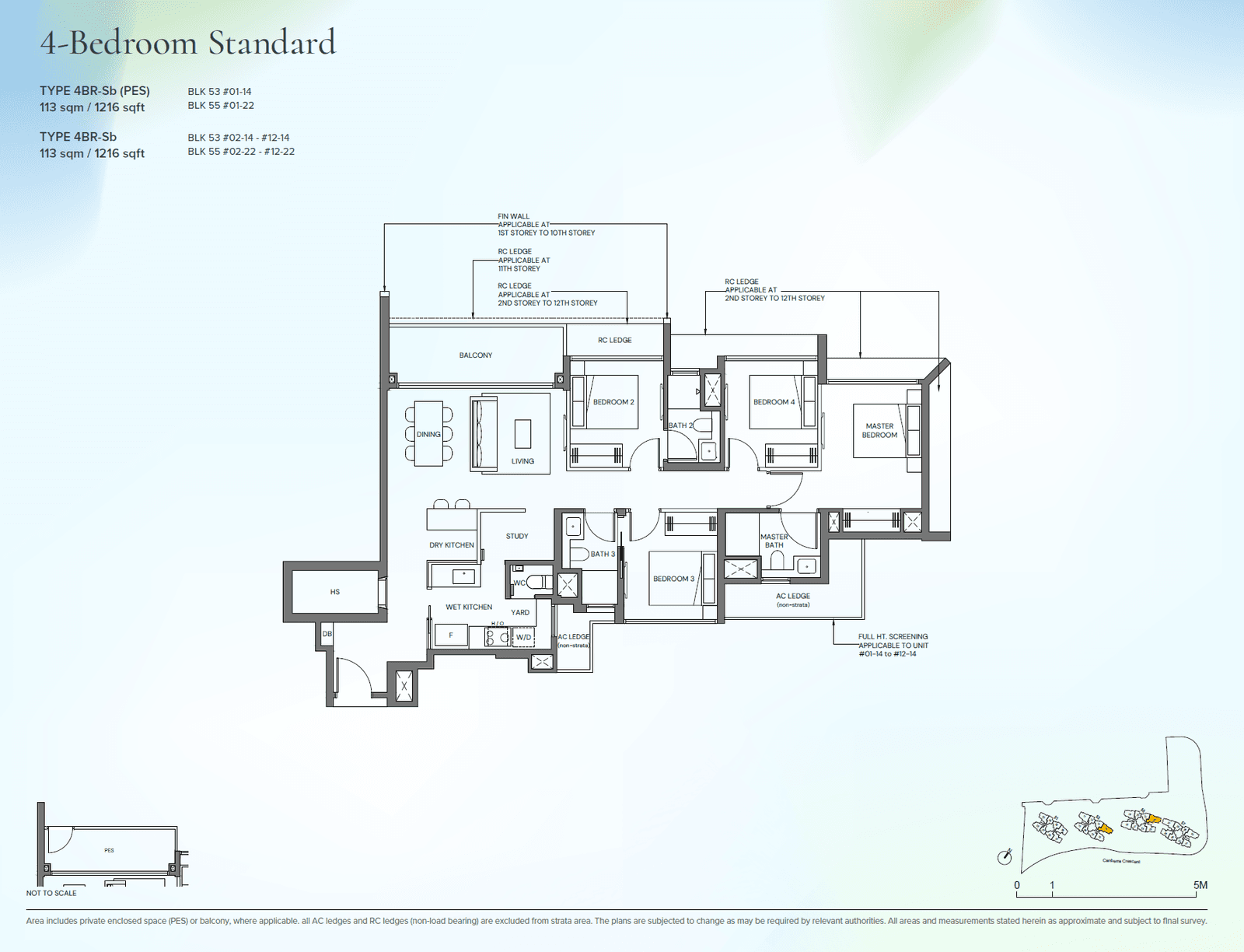 Canberra Crescent Residences 4 Bedroom Standard 4BR-Sb(PES)