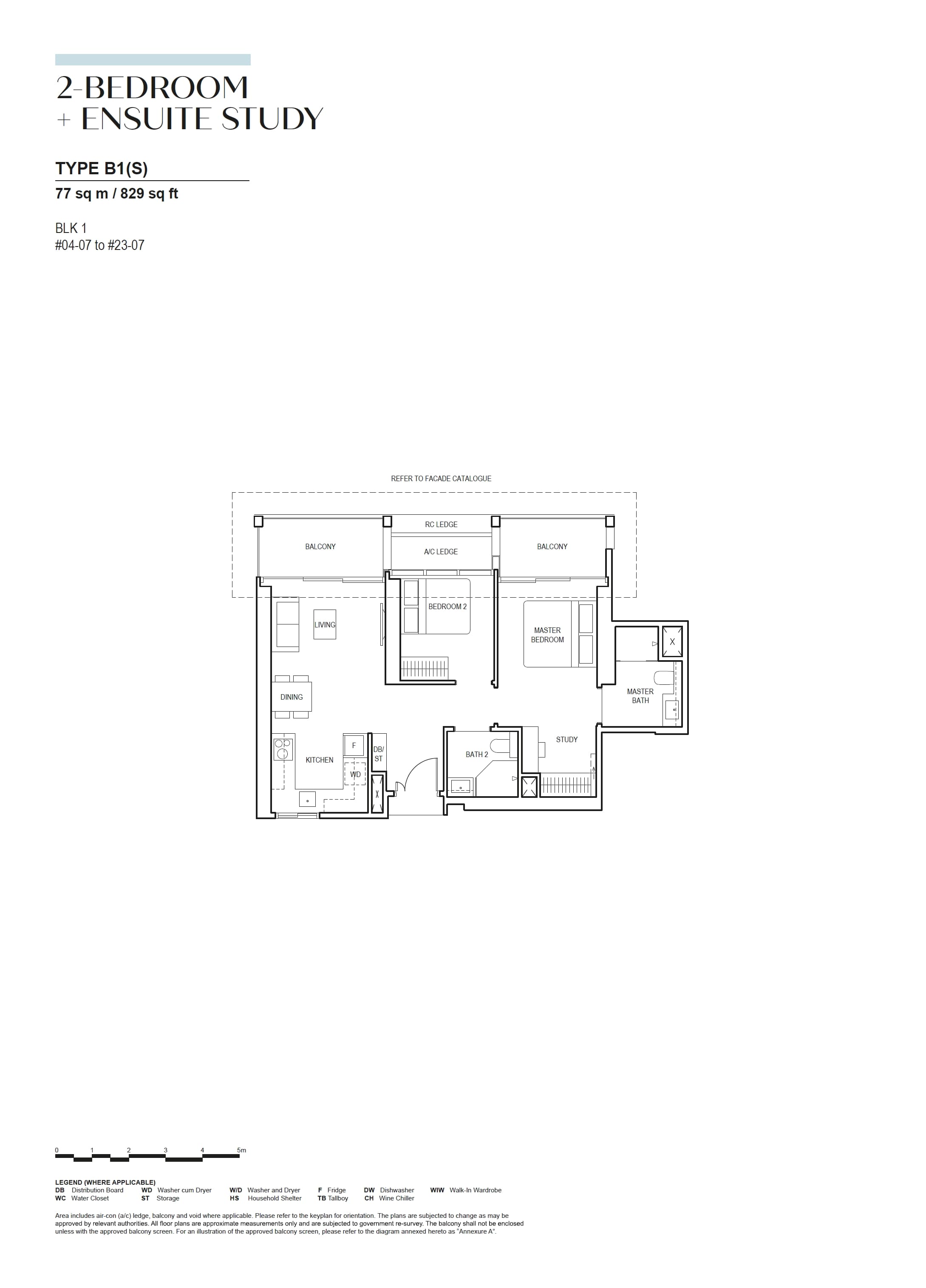 Canninghill Piers 康宁河湾 2-BEDROOM + ENSUITE STUDY B1(S)