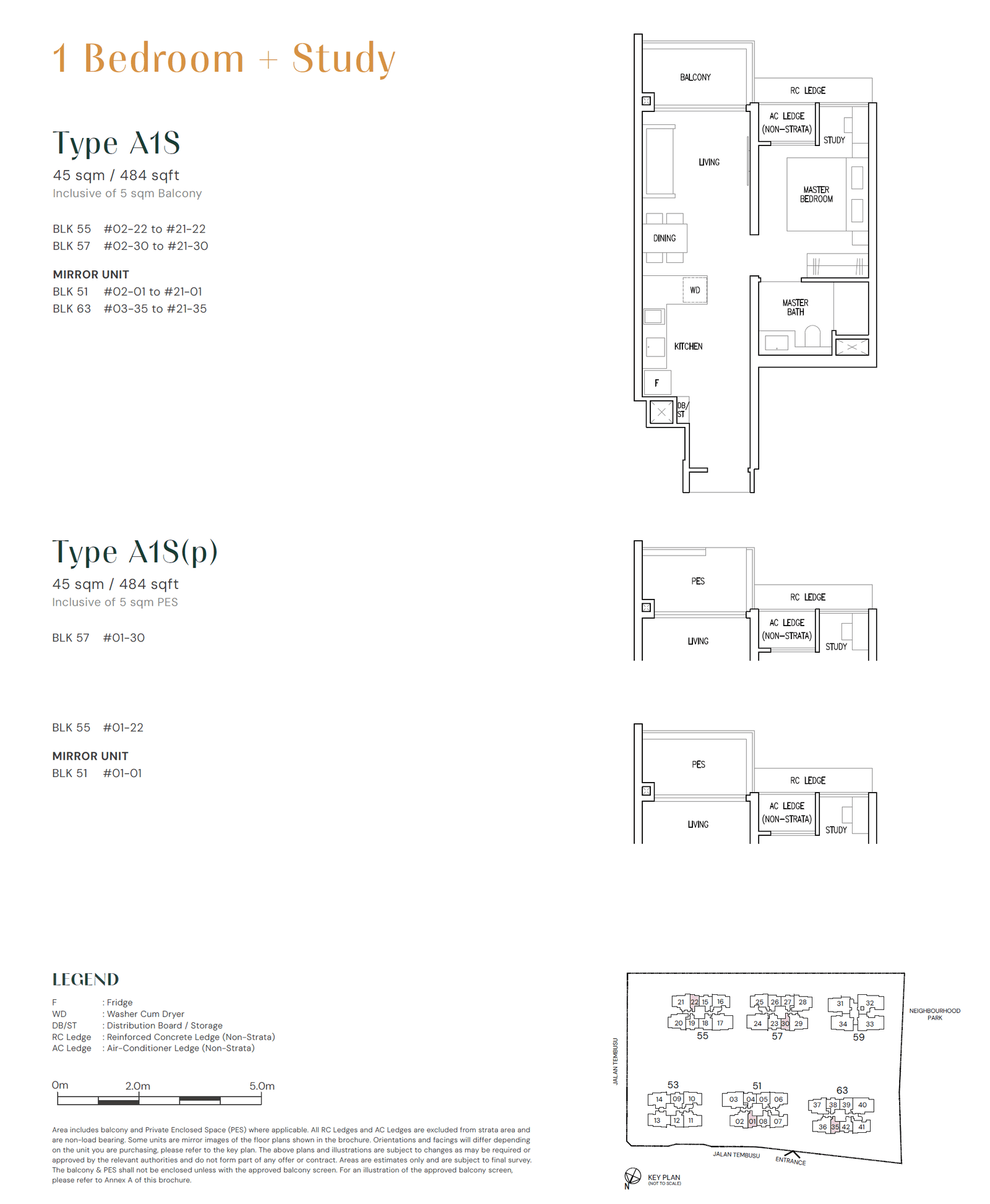 Emerald of Katong 1 Bedroom + Study A1S