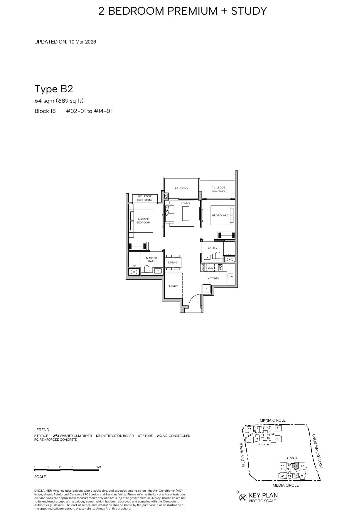 Hudson Place Residences 2 BEDROOM PREMIUM + STUDY B2
