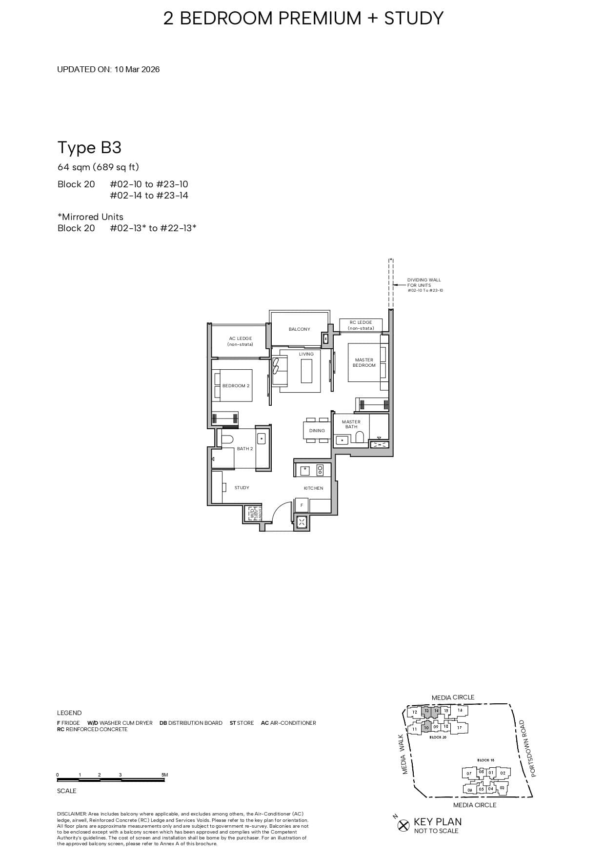 Hudson Place Residences 2 BEDROOM PREMIUM + STUDY B3