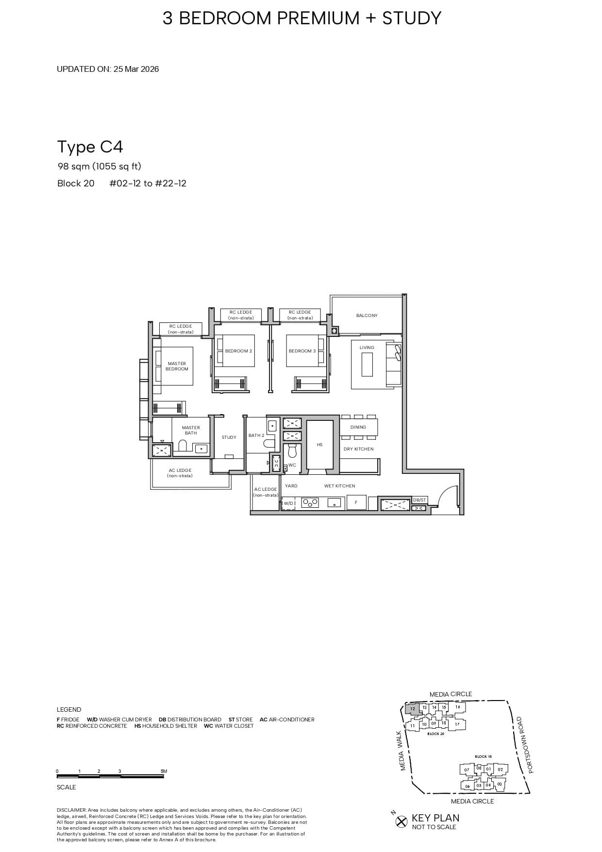 Hudson Place Residences 3 BEDROOM PREMIUM + STUDY C4