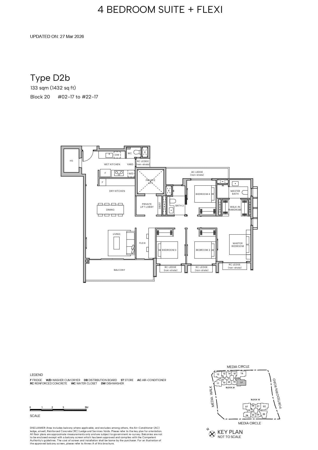 Hudson Place Residences 4 BEDROOM SUITE + FLEXI D2b