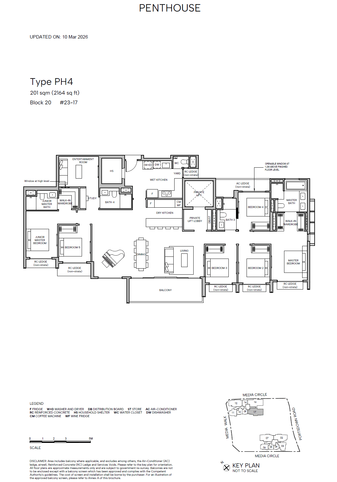 Hudson Place Residences 6BR + Entertainment rm + pte lift PH4