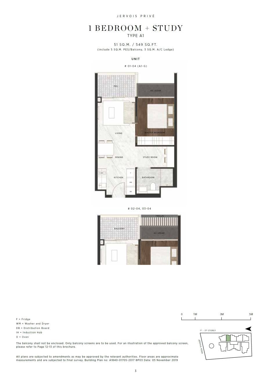 Jervois Priv 1BR+STUDY A1