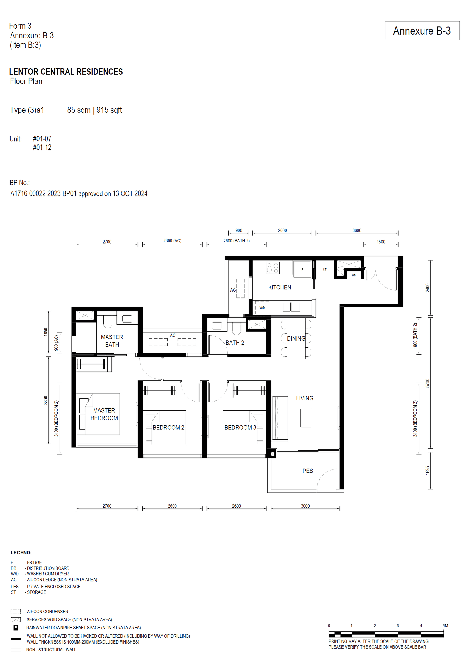 Lentor Central Residences 3 Bedroom with PES (3)a1