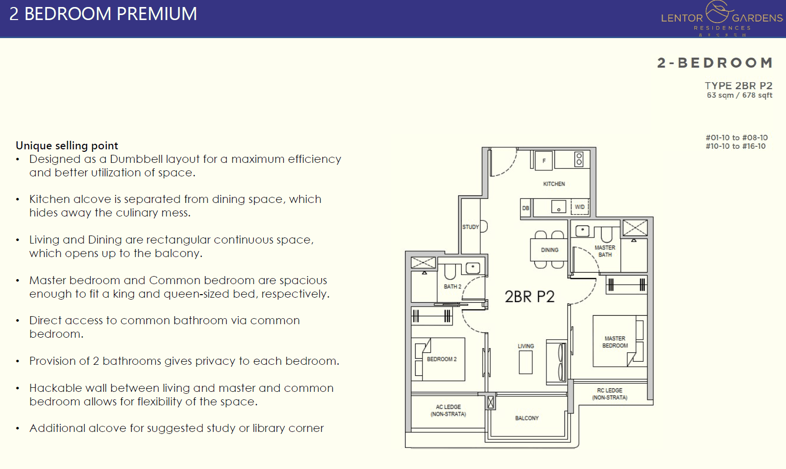 Lentor Gardens Residences 2 BEDROOM PREMIUM 2BR P2