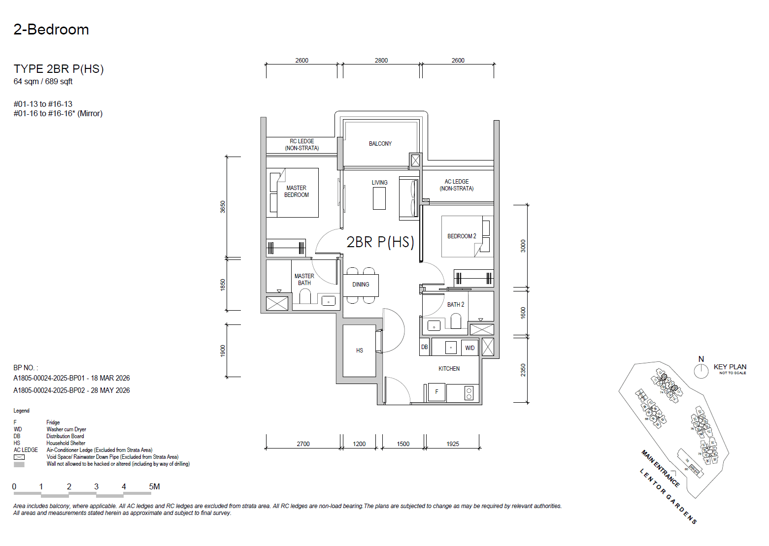 Lentor Gardens Residences 2 BEDROOM PREMIUM (HS) 2BR P(HS)