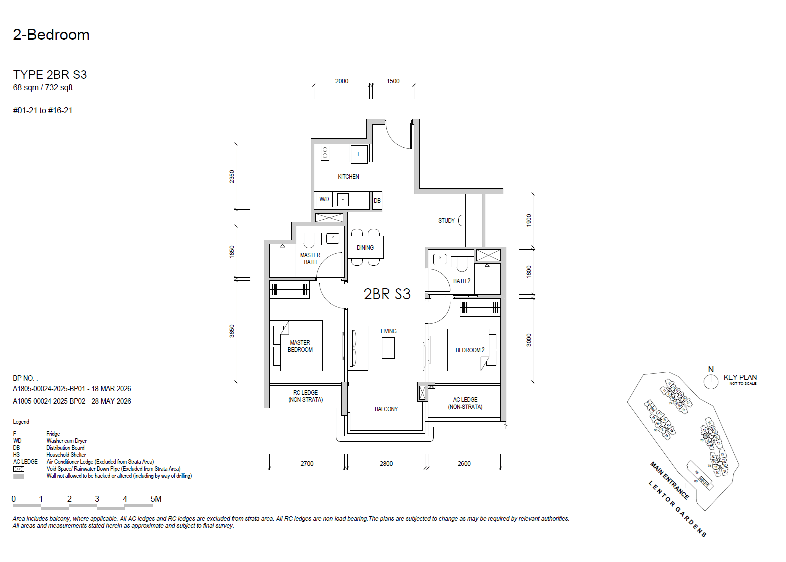 Lentor Gardens Residences 2 BEDROOM PREMIUM + STUDY 2BR S3