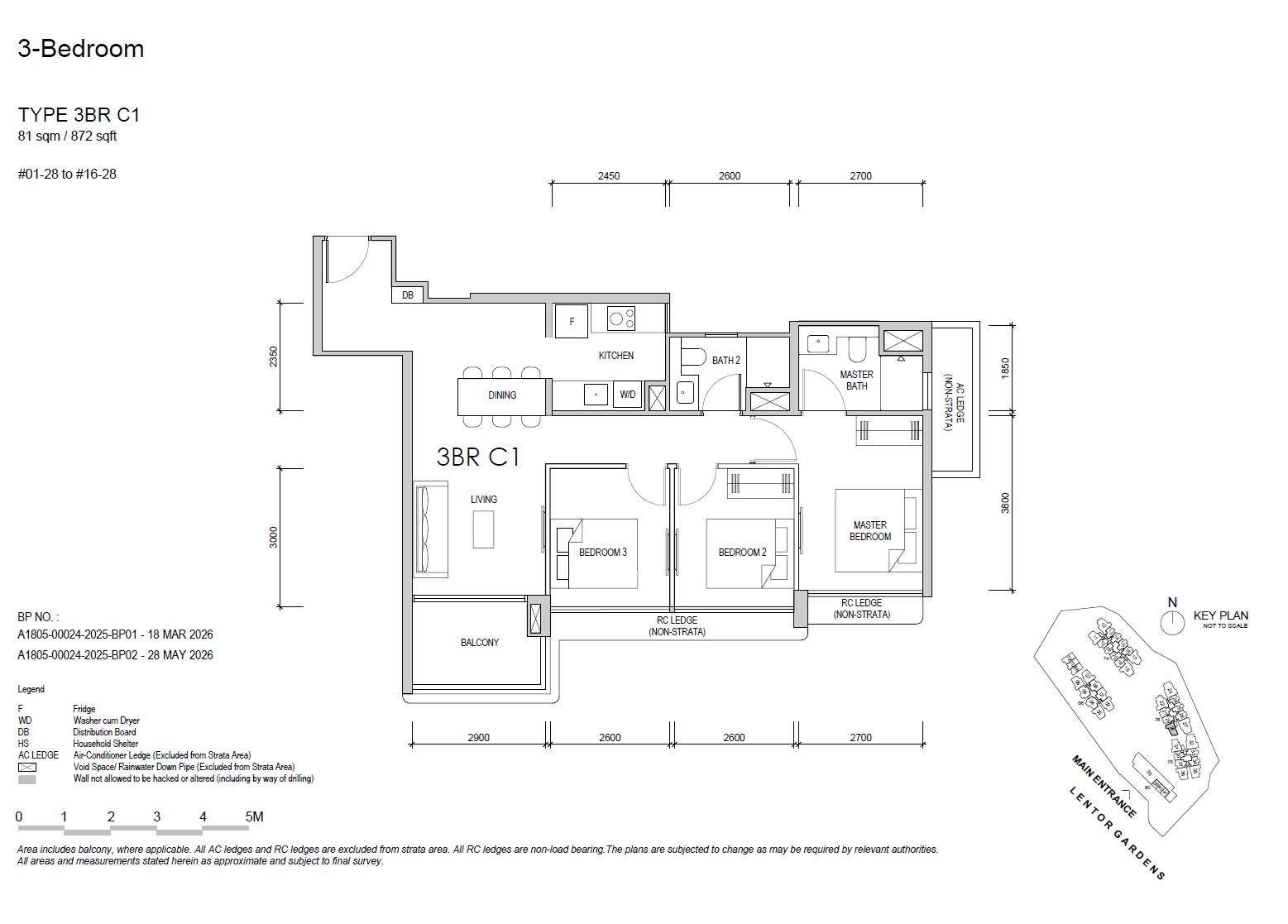 Lentor Gardens Residences 3 BEDROOM COMPACT 3BR C1
