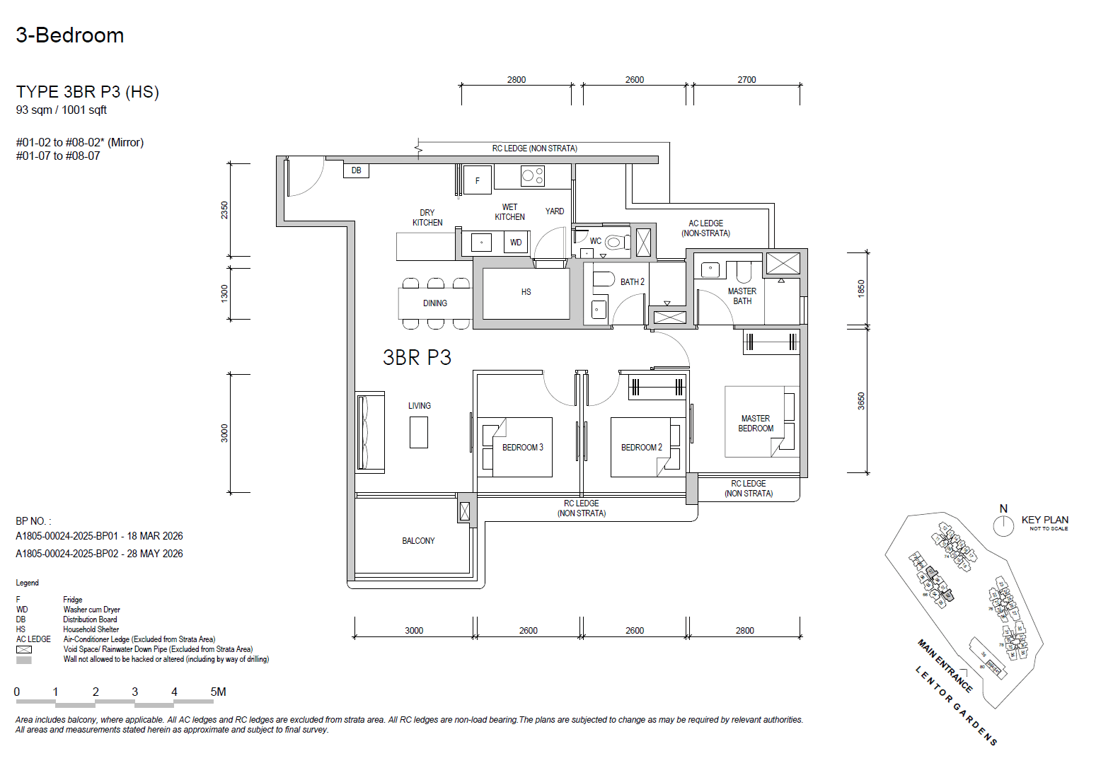 Lentor Gardens Residences 3 BEDROOM PREMIUM 3BR P3