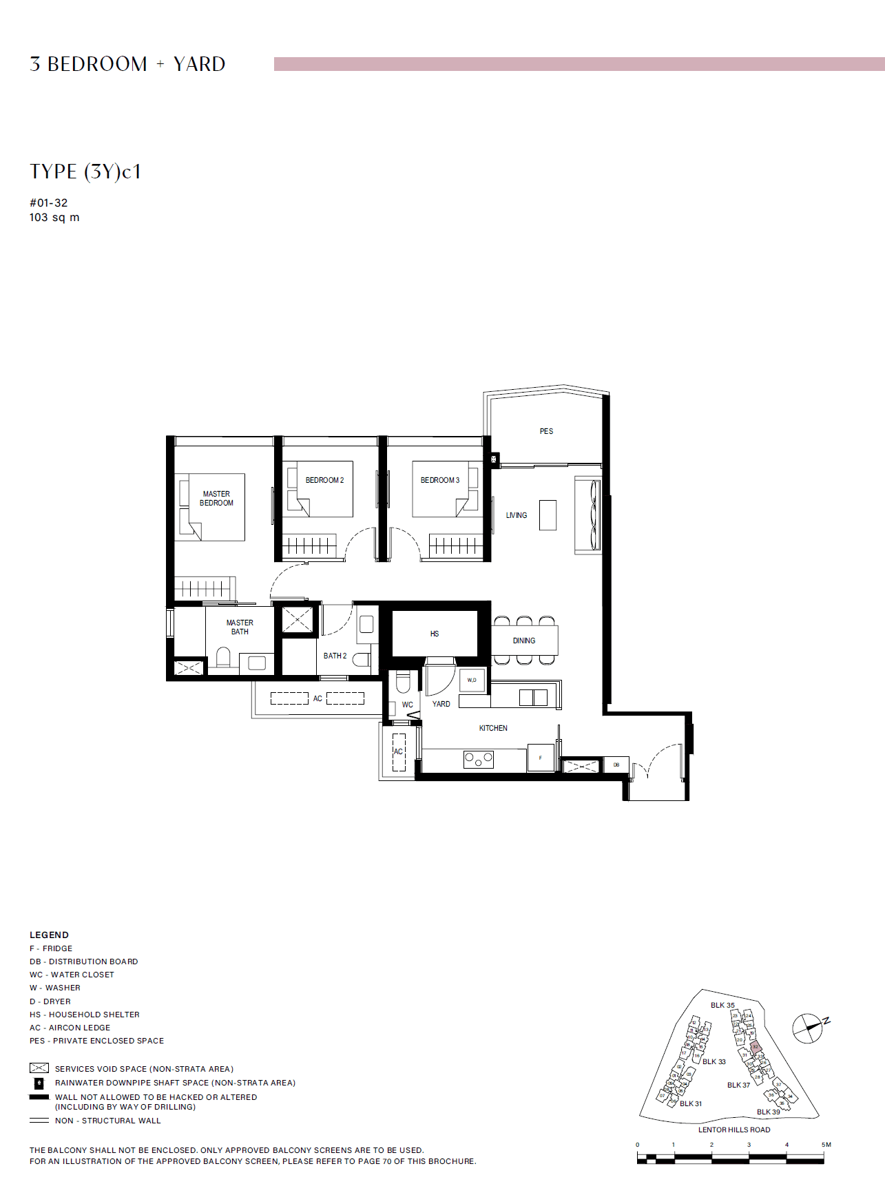 Lentor Hills Residences 3 Bedroom + Yard (3Y)c1
