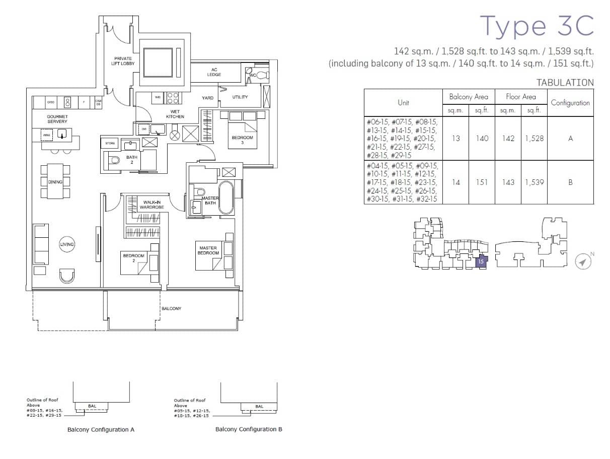 Marina One Residences 滨海盛景豪苑 3 Bedroom 3C