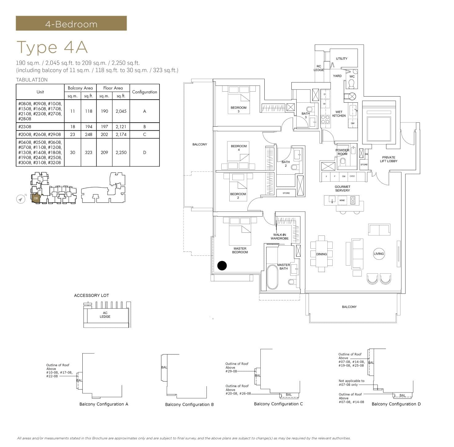Marina One Residences 滨海盛景豪苑 4 Bedroom 4A